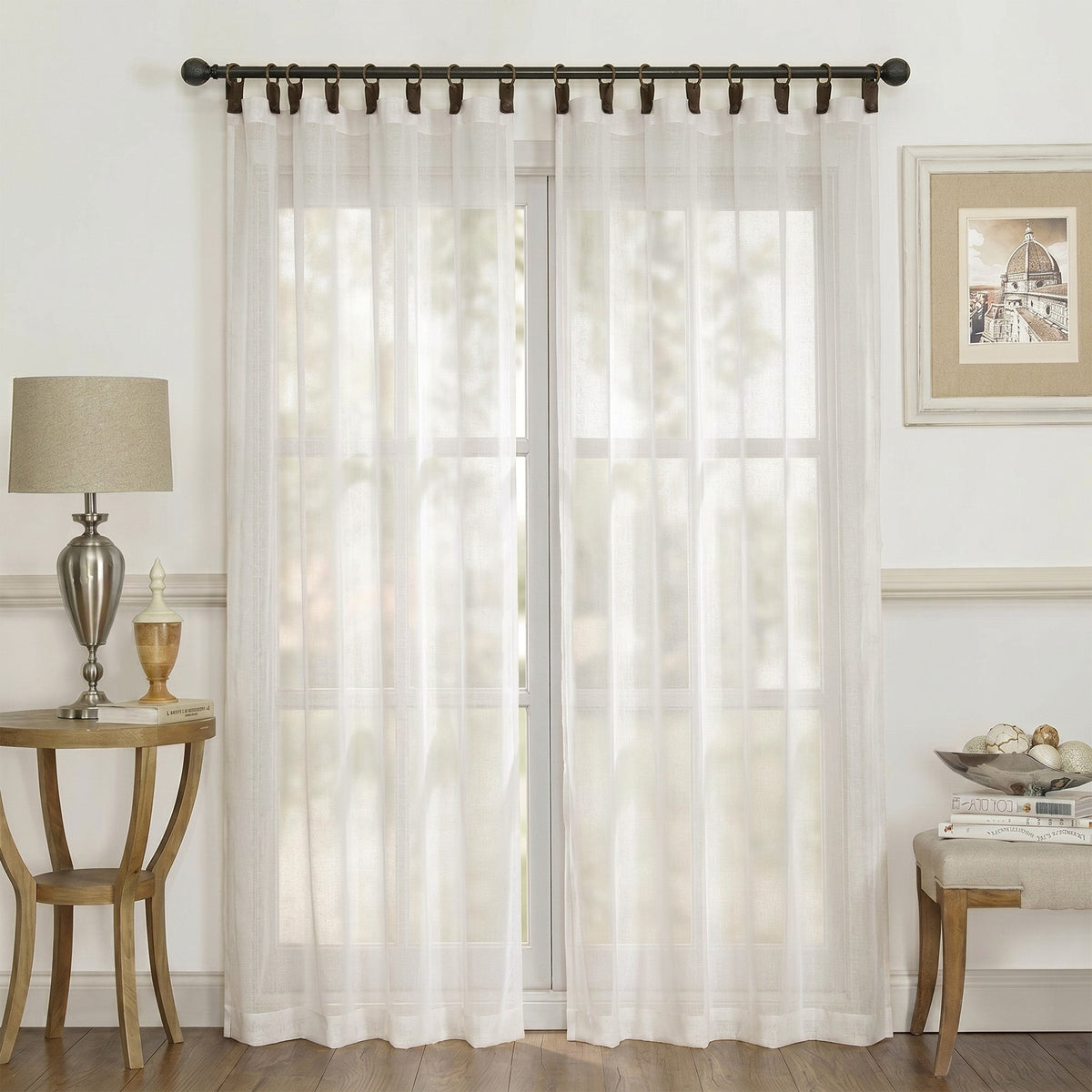 Drapes- Semi-Sheer Curtains (French Style) 2 Panels