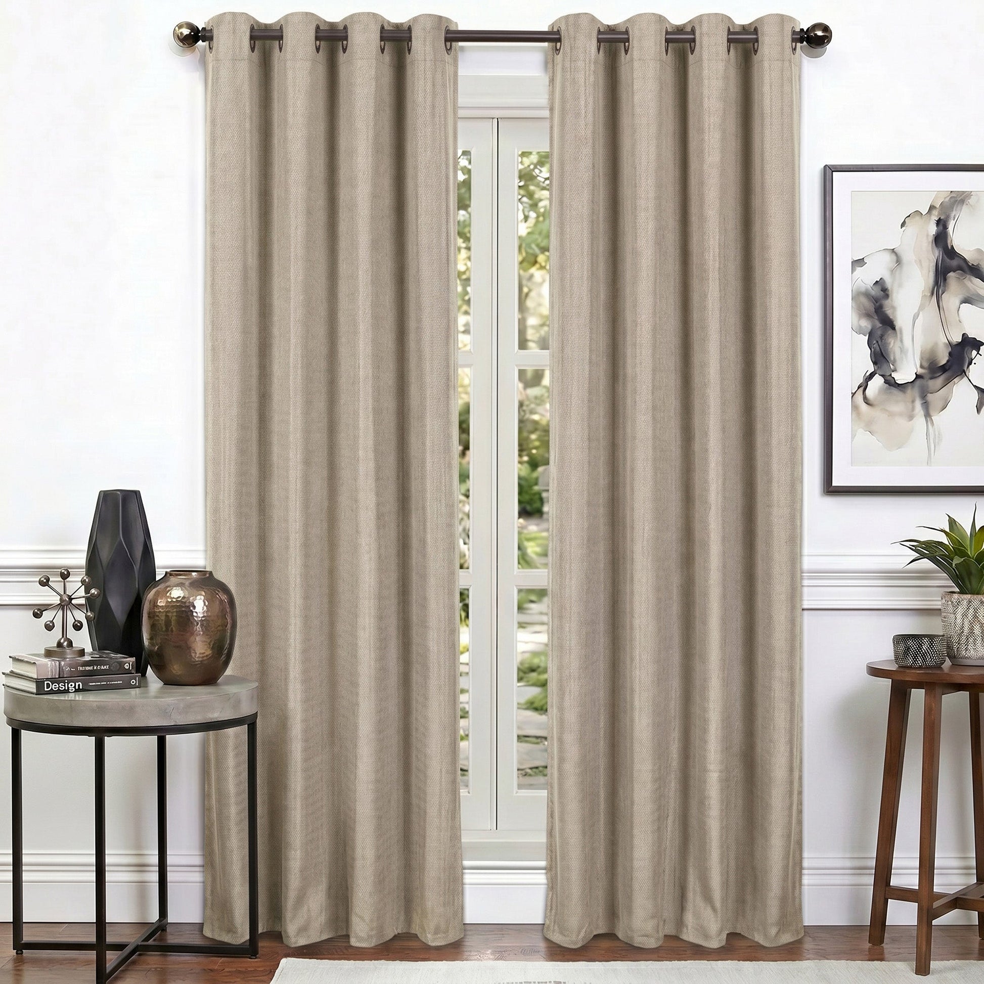 Curtains - Premium Soft Curtain with Cashmere Feel 2 Panels