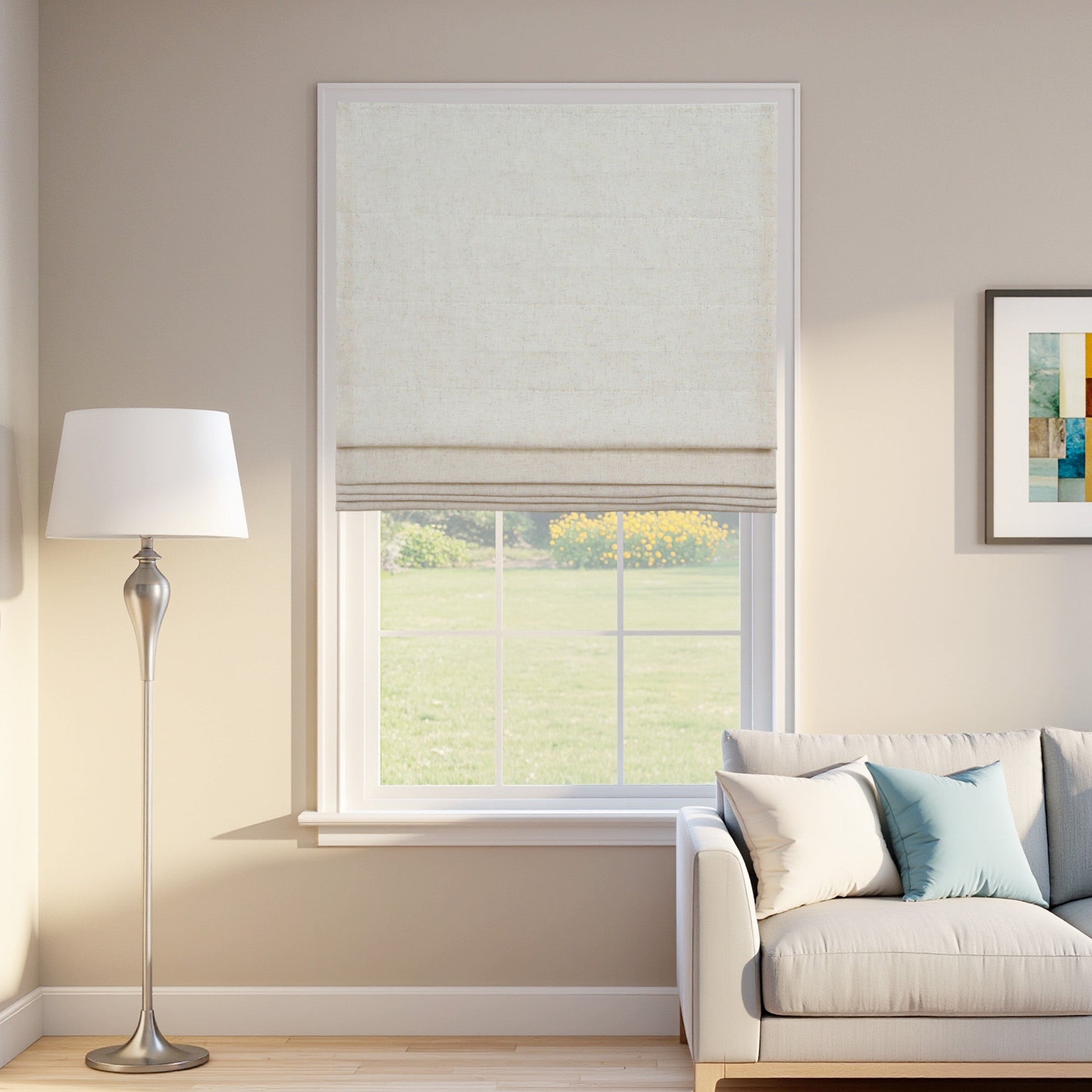 Linen Bliss Roman Shades