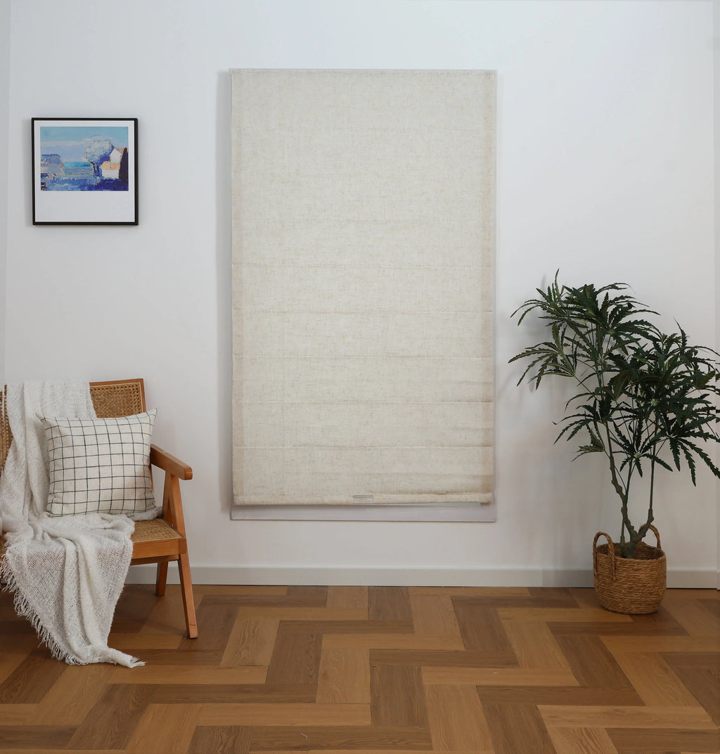 Linen Bliss Cordless Roman Blind North Hills Home
