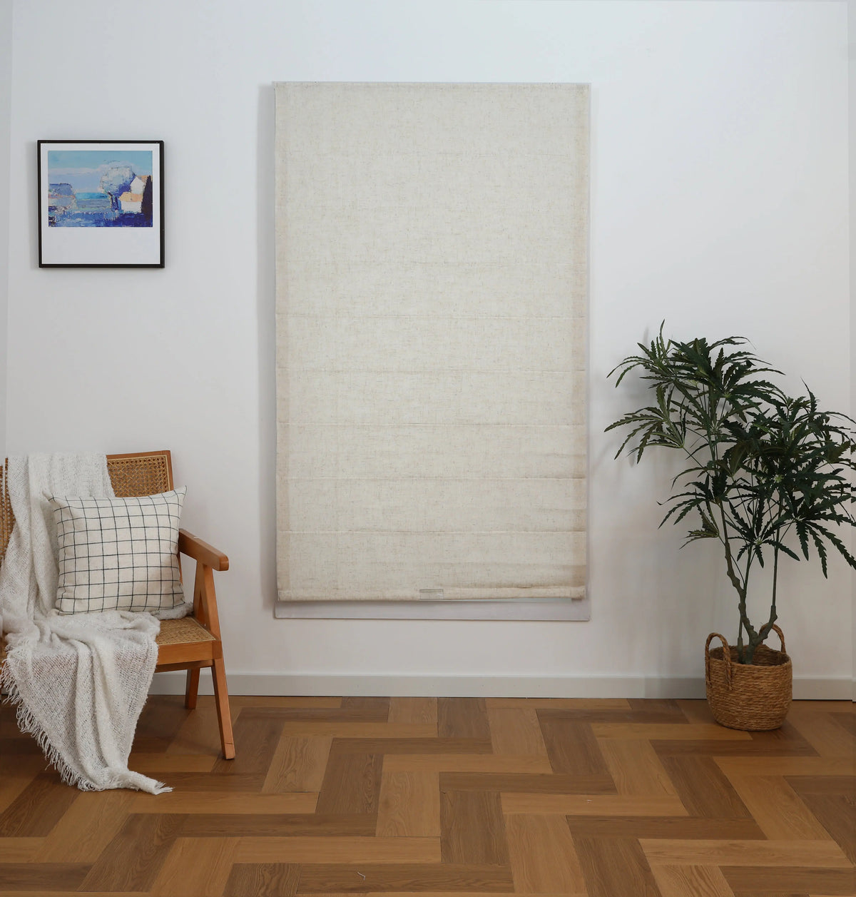 Linen Bliss Cordless Roman Blind North Hills Home