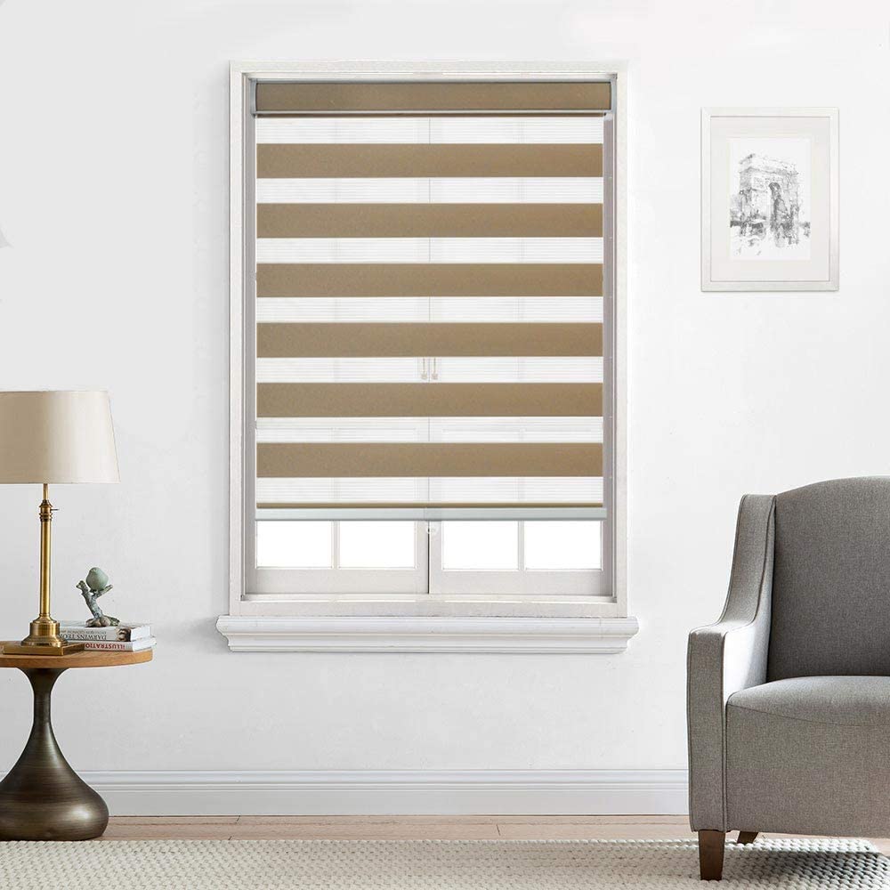 Zebra Shade Cordless, Dual Mode, Lets Light in and Blocks Light out