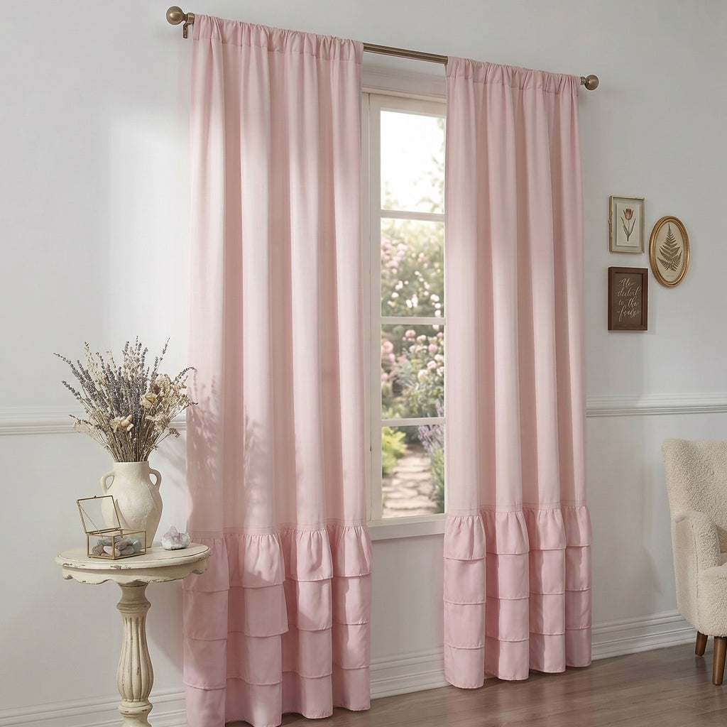Drapes - Soft Microfiber Fabric Window Drapes 2 Panels (42" W X 84" H)