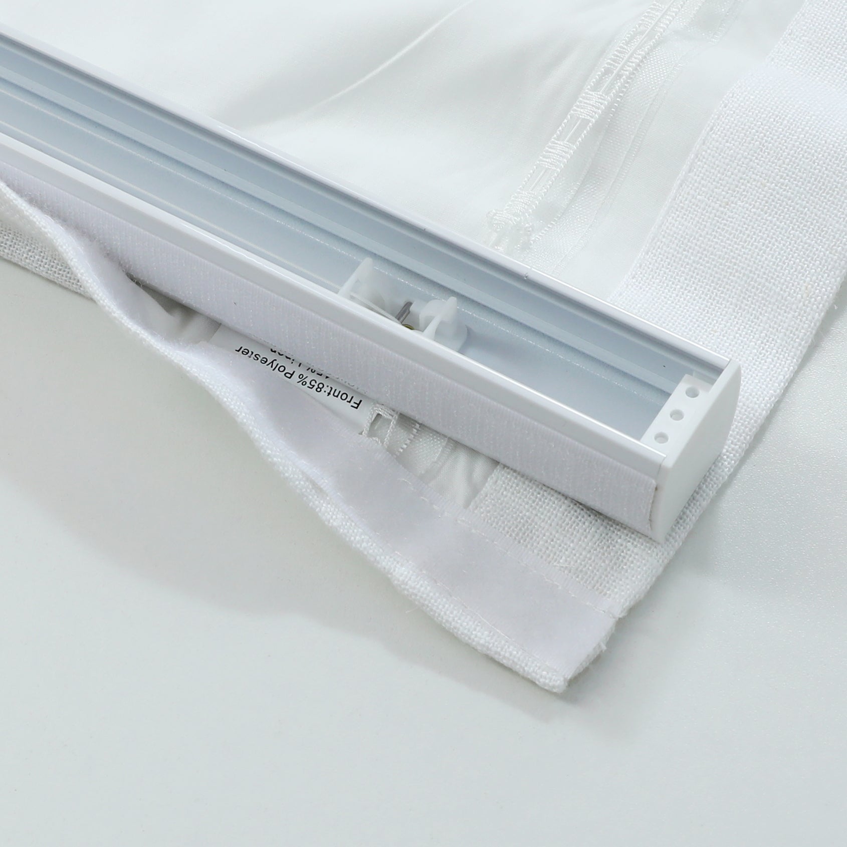 Linen Relaxed Roman Shade with Soft Curve