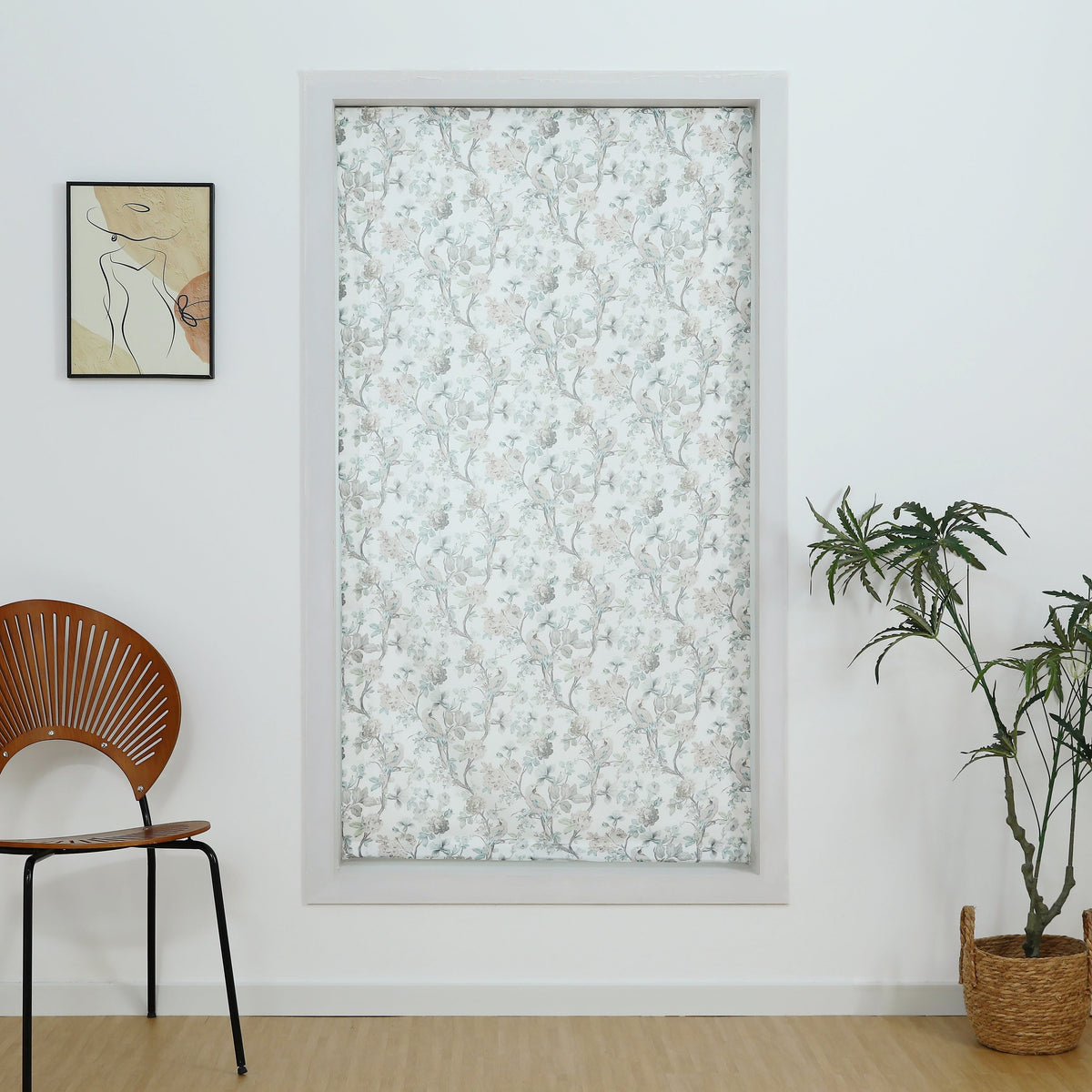 Blossombird Relaxed Roman Shades with Soft Curve, Light Filtering Blinds, Cordless Lift