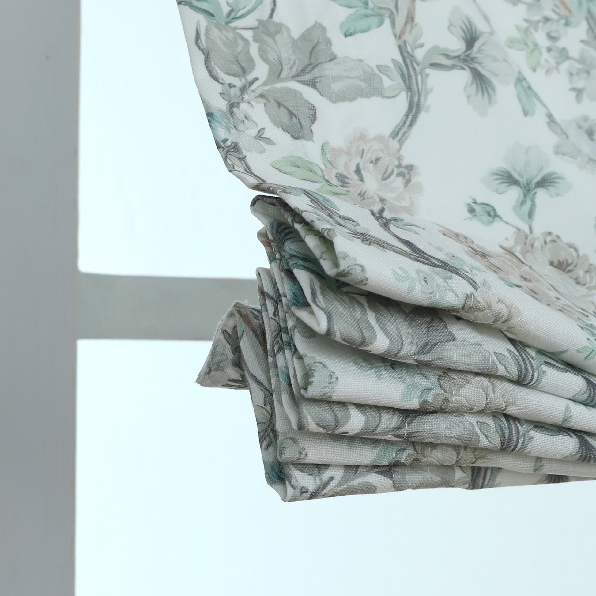Blossombird Relaxed Roman Shades with Soft Curve