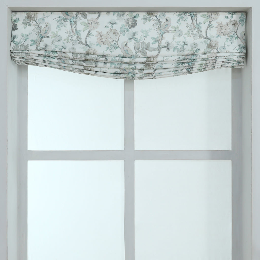 Blossombird Relaxed Roman Shades with Soft Curve