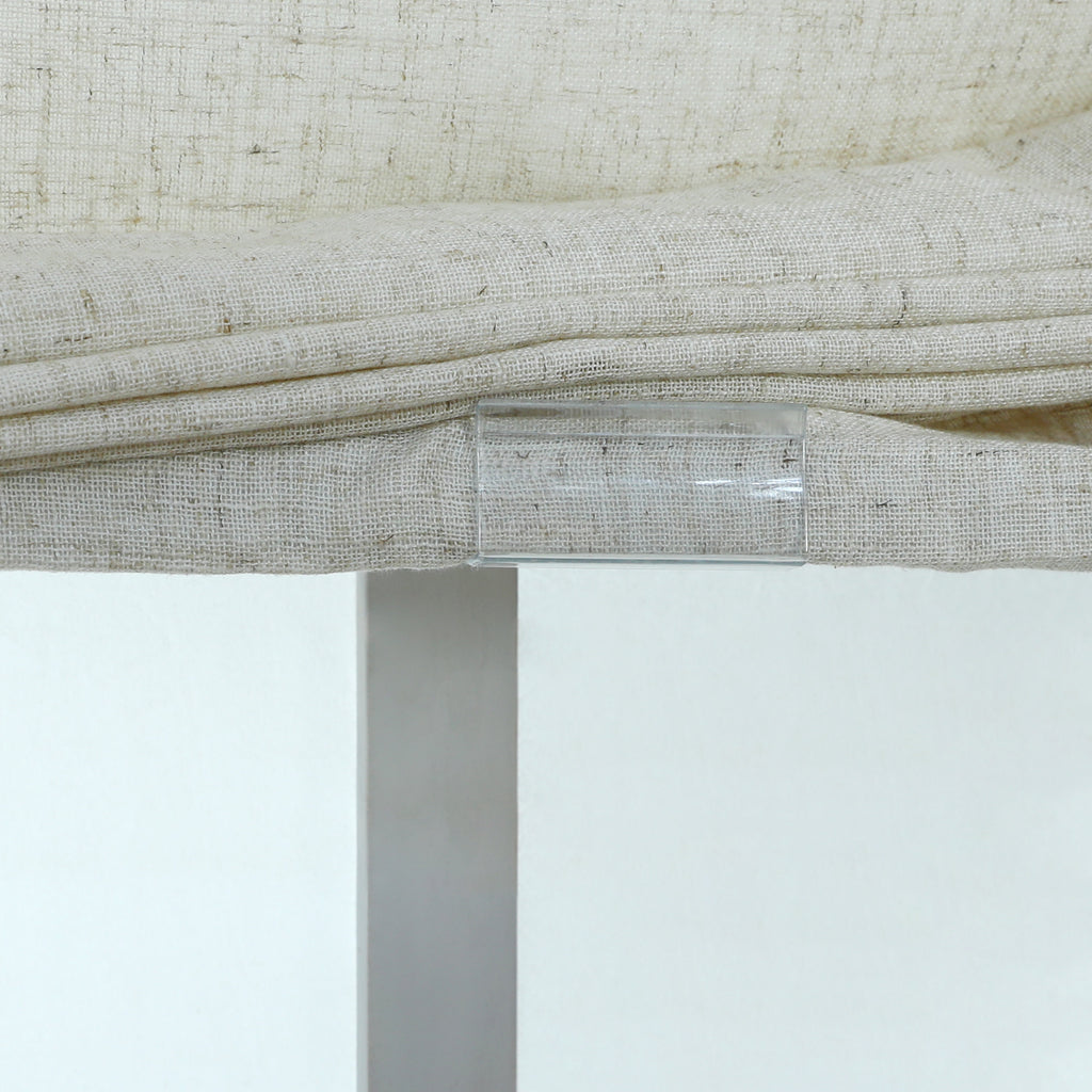Linen Relaxed Roman Shade with Soft Curve