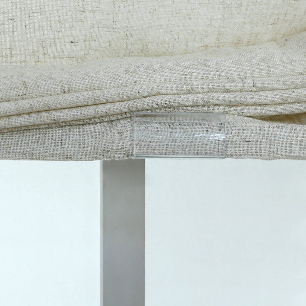 Linen Relaxed Roman Shade with Soft Curve