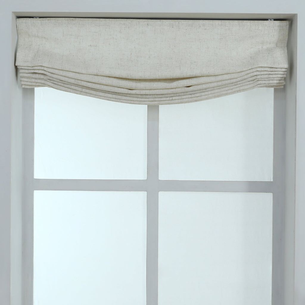 Linen Relaxed Roman Shade with Soft Curve