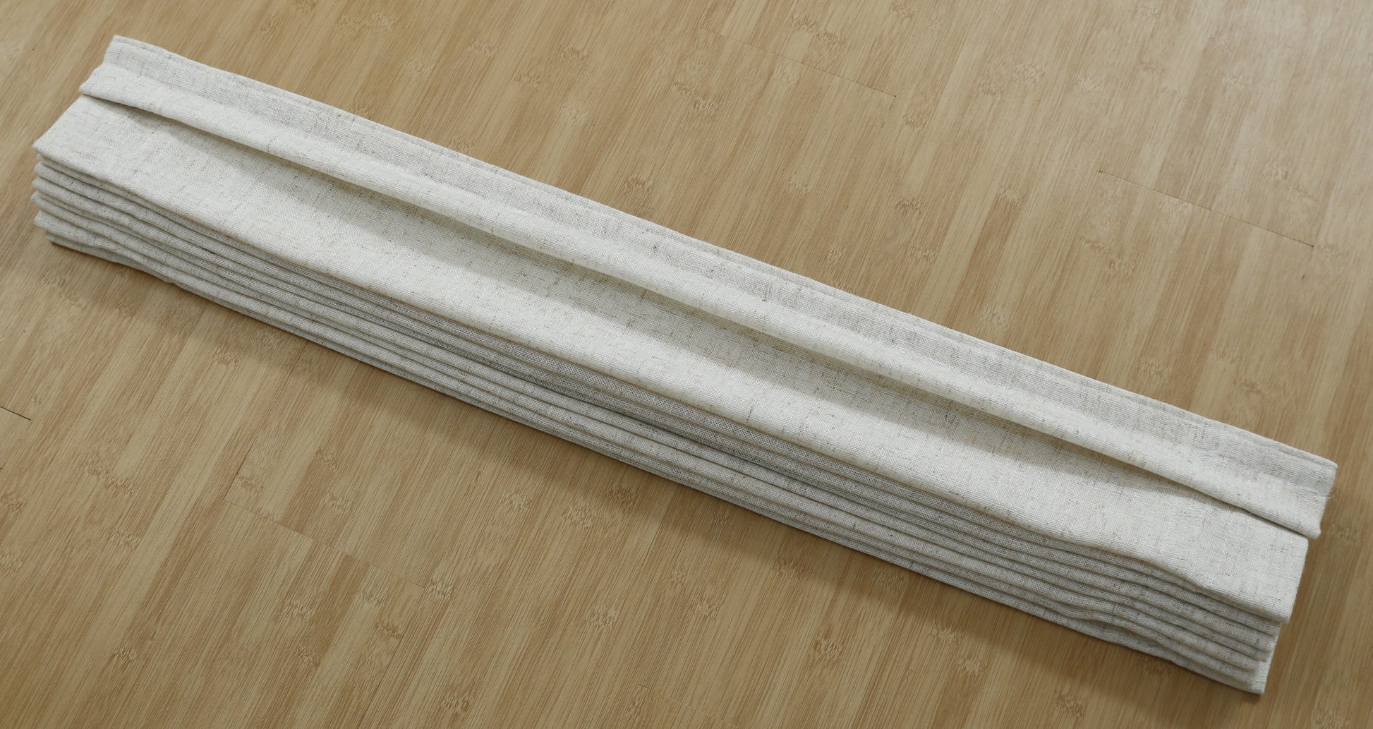 Linen Relaxed Roman Shade with Soft Curve
