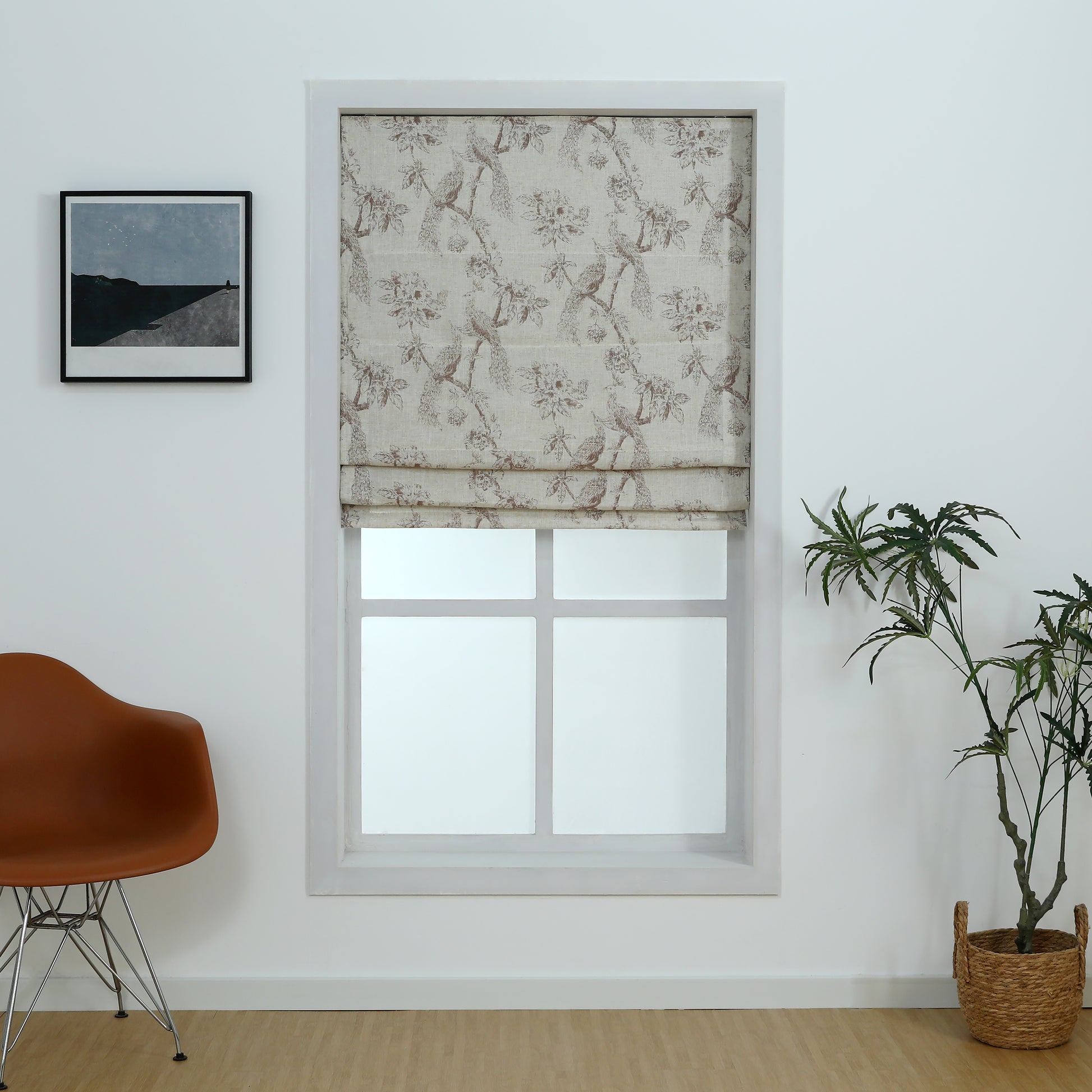 Peacock Cordless Roman Shade