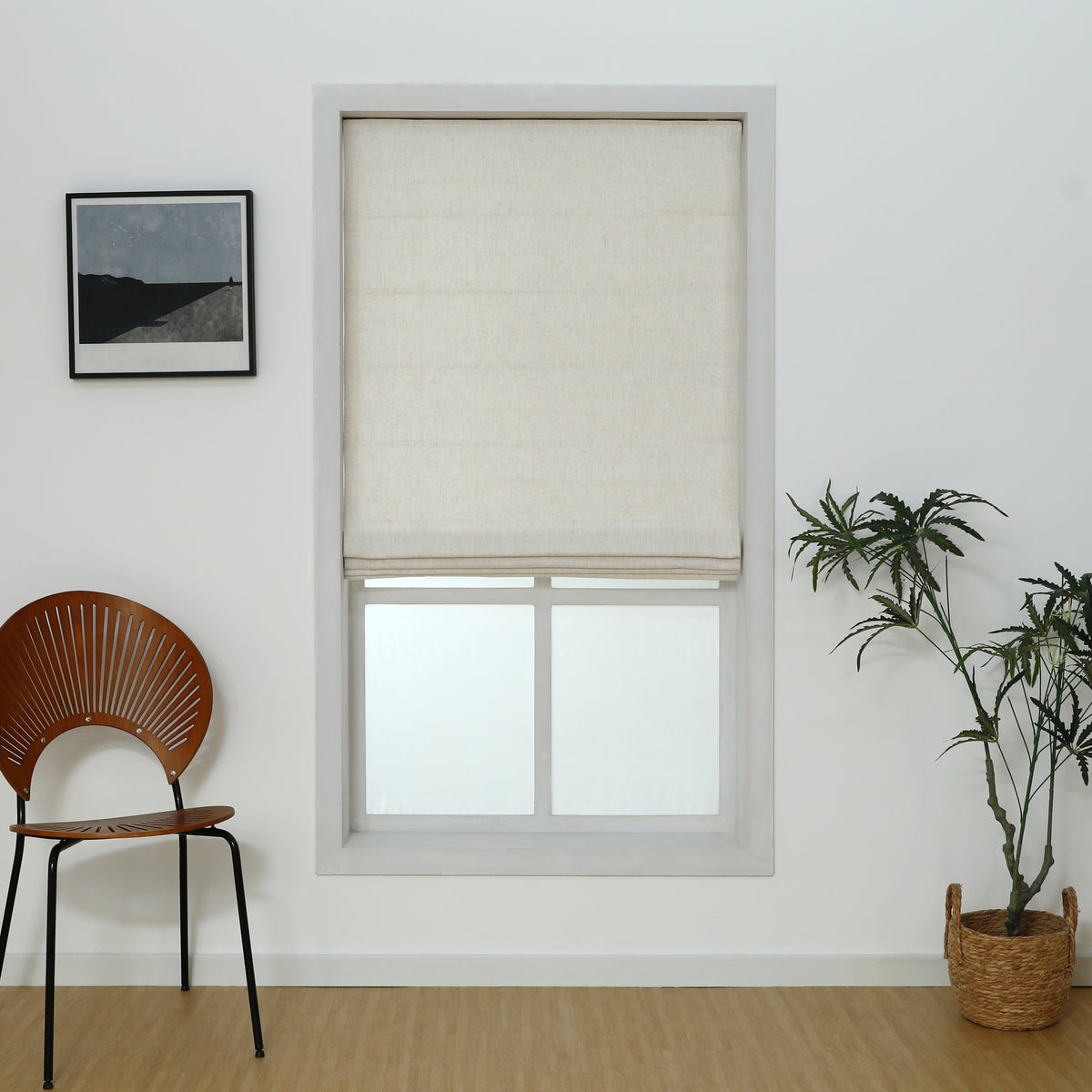 Linen Bliss Relaxed Roman Shade Shadisfy