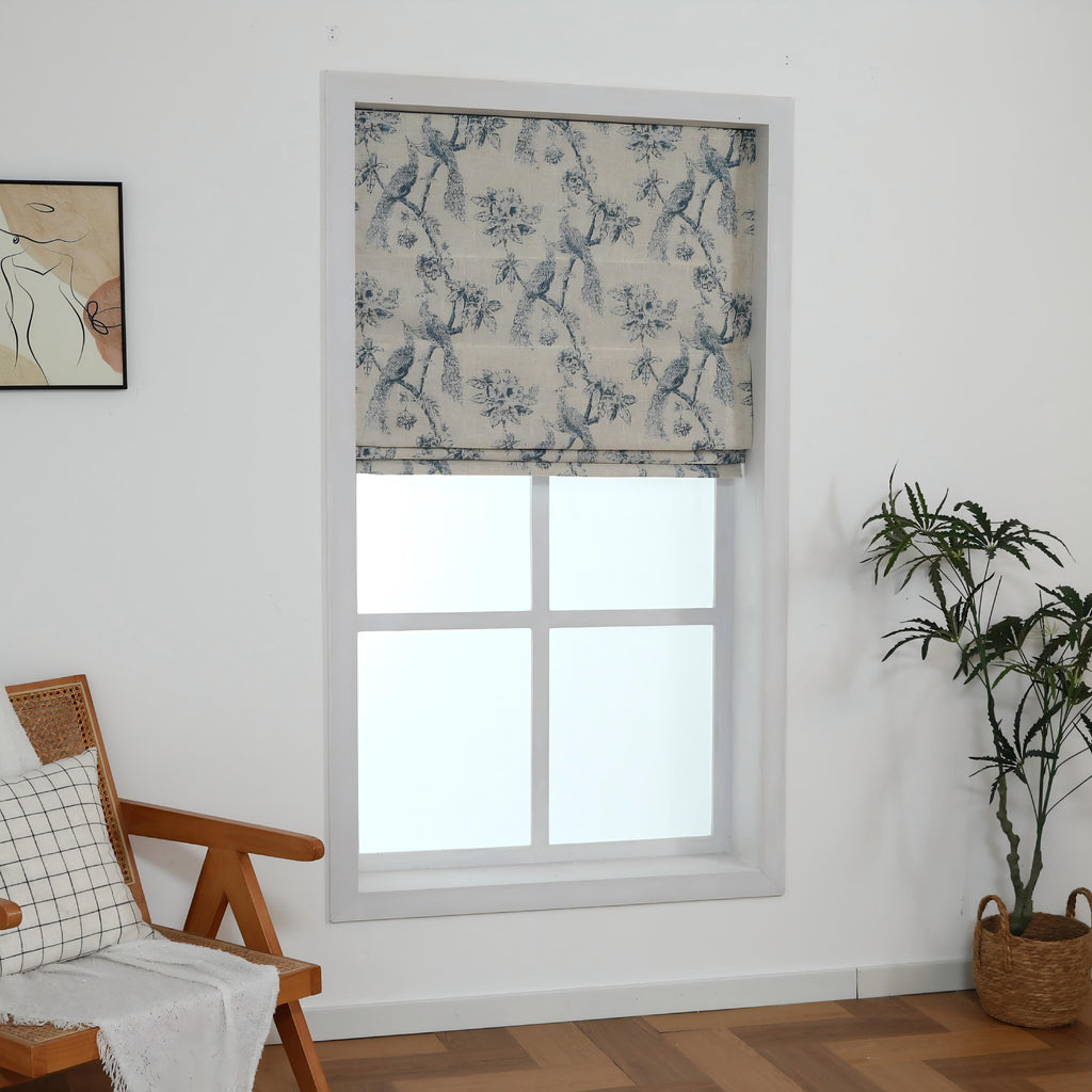 Peacock Cordless Roman Shade