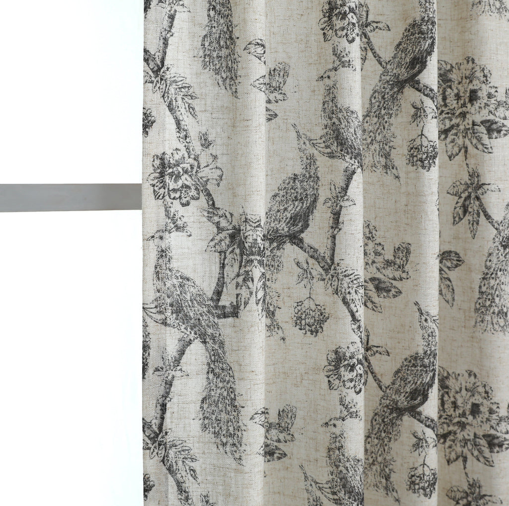 Curtains - Peacock Pinch Pleated Curtains (2 Panels)