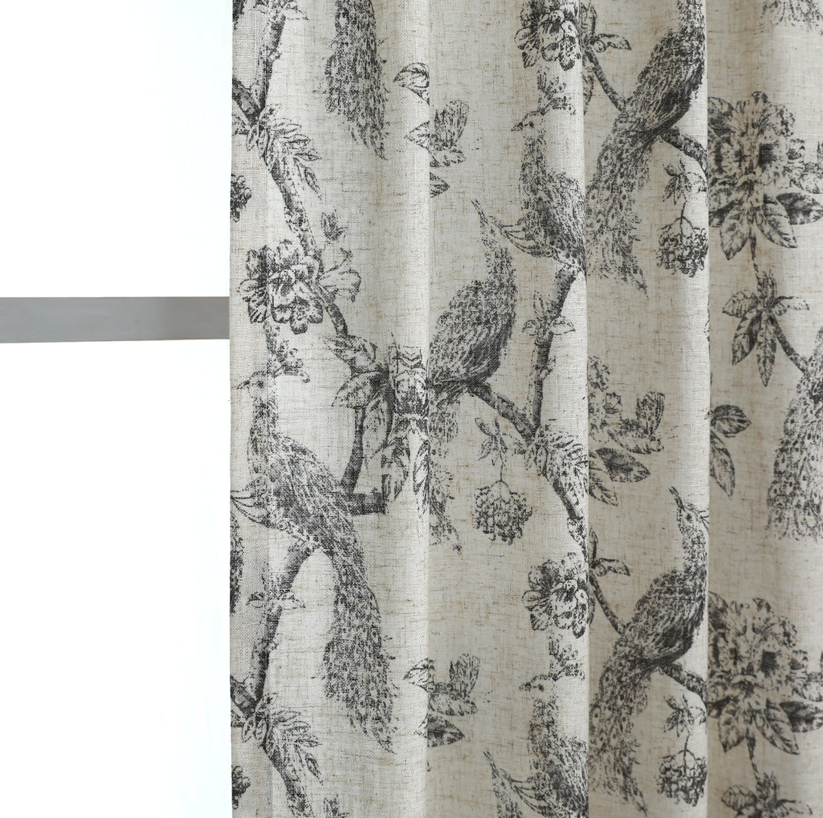 Curtains - Peacock Pinch Pleated Curtains (2 Panels)