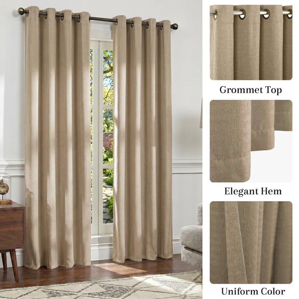 Curtains - Premium Soft Curtain with Cashmere Feel 2 Panels