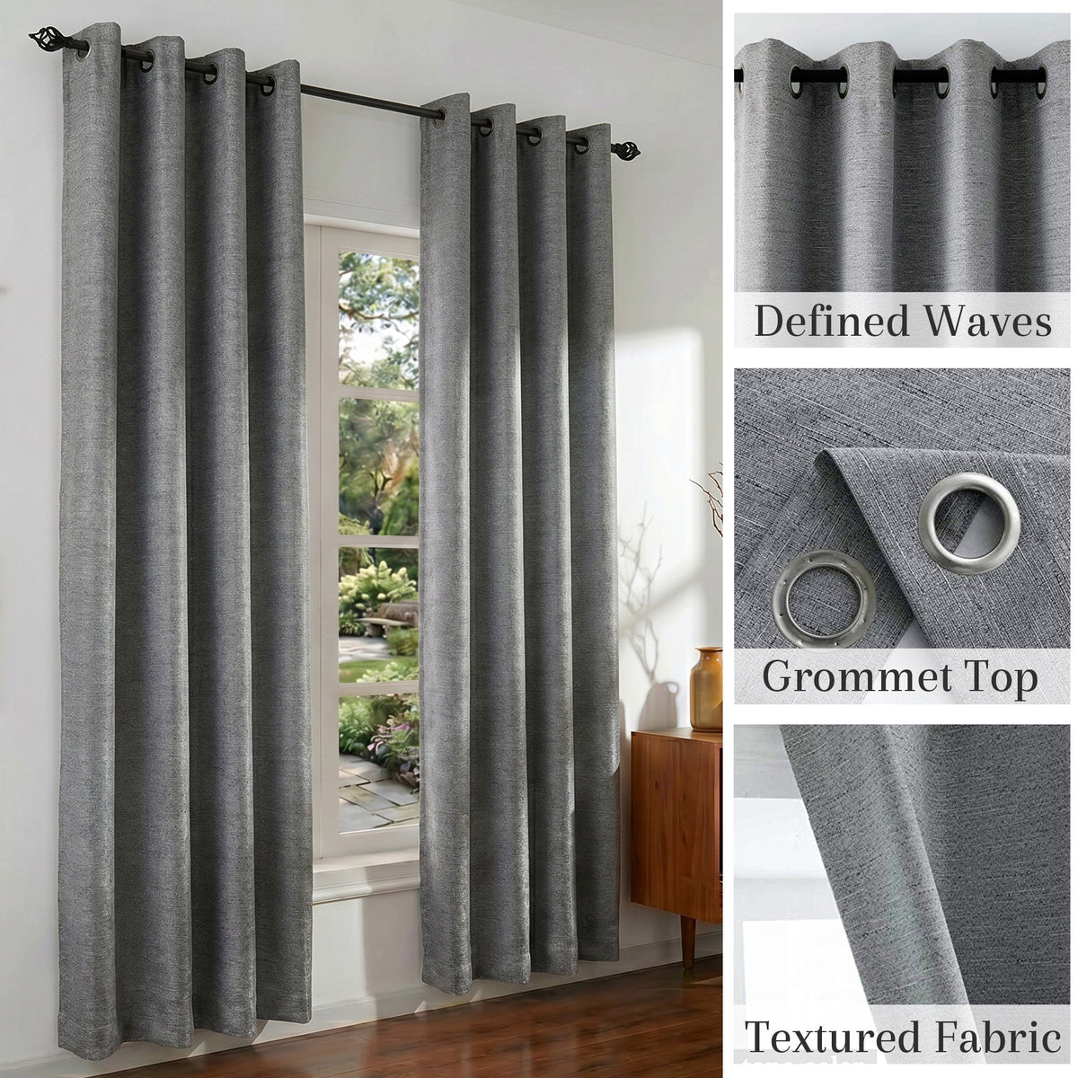 Blackout Curtains - Belmar Grommet Panel 2 Panels