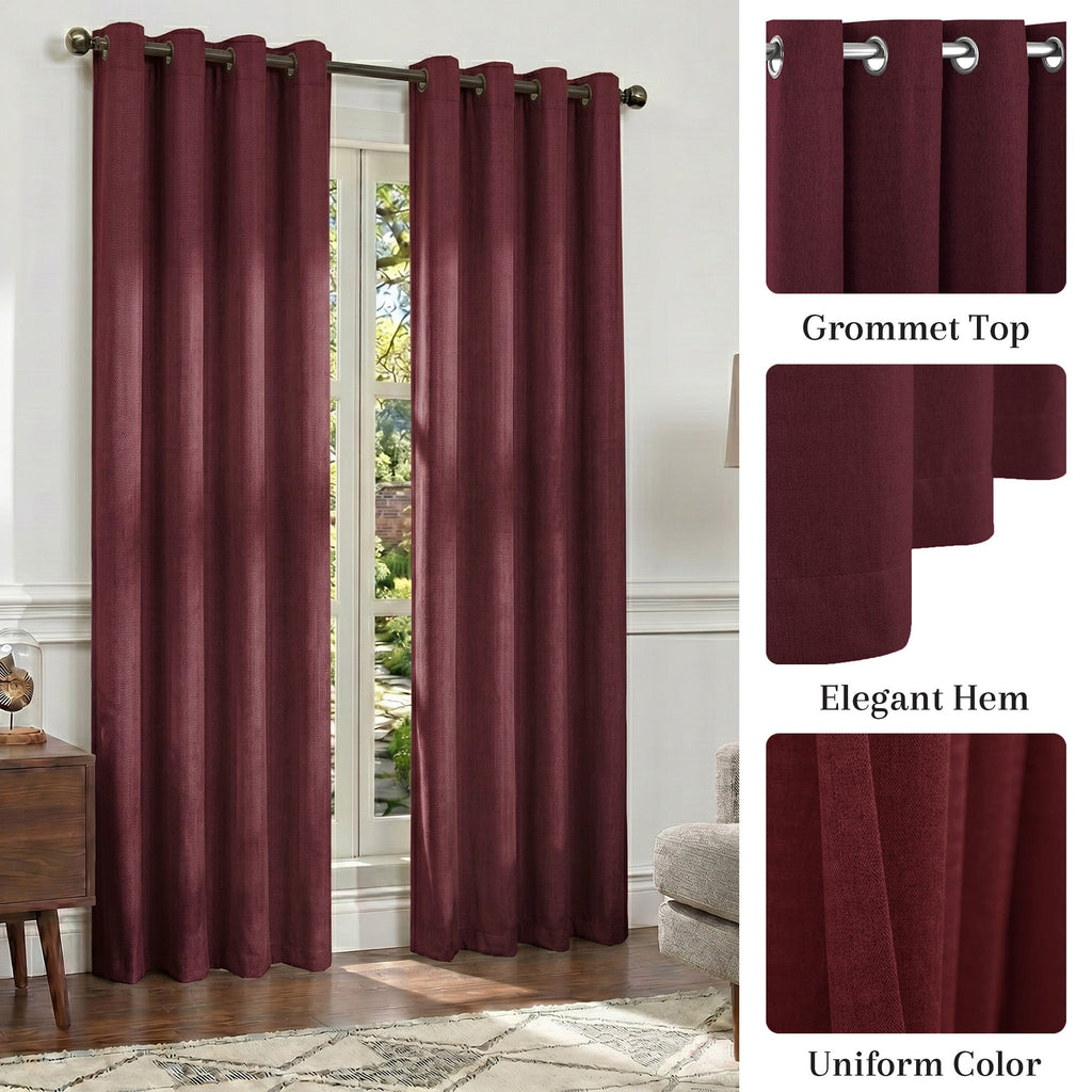 Curtains - Premium Soft Curtain with Cashmere Feel 2 Panels