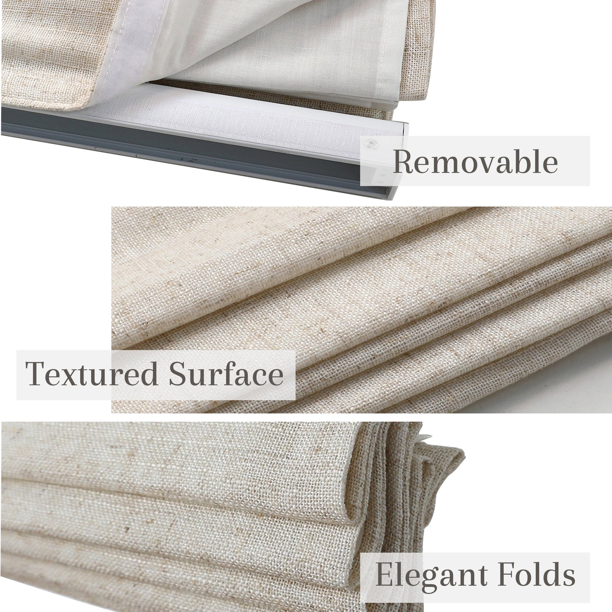 Linen Bliss Roman Shades