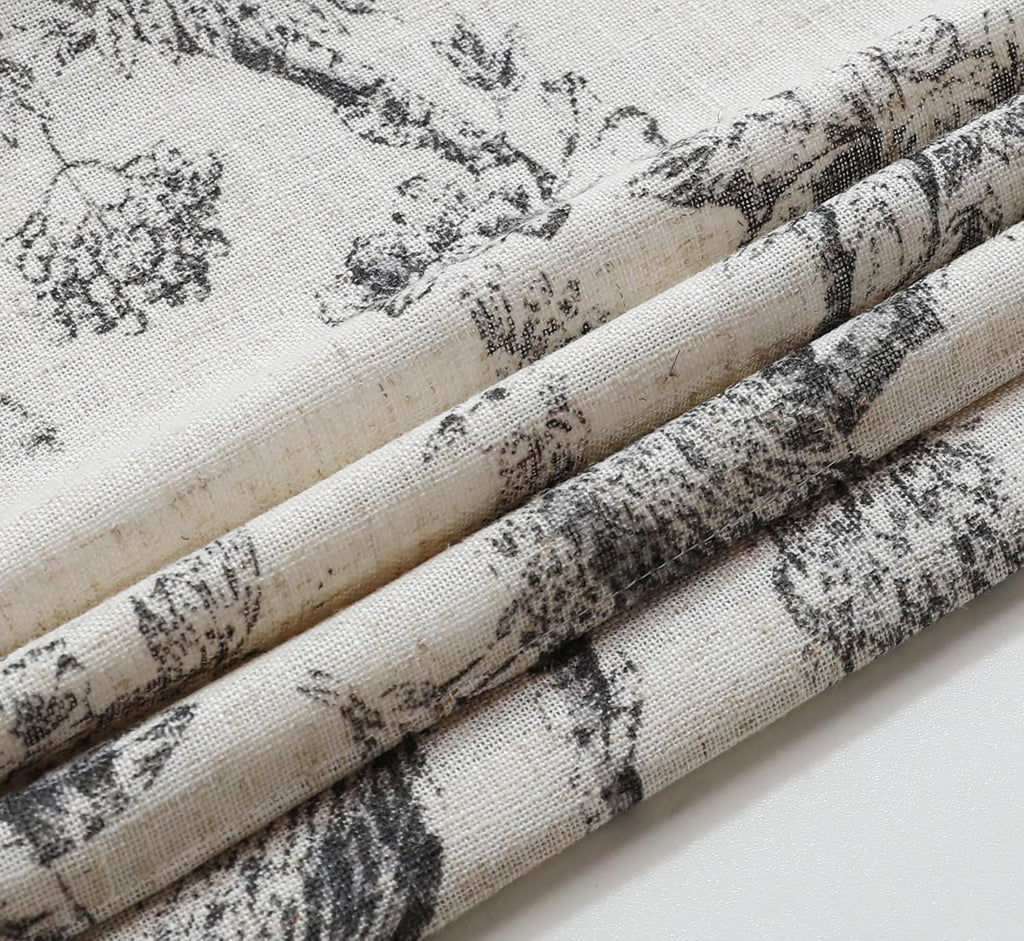 Peacock 100%Blackout Roman Shade Linen Blended