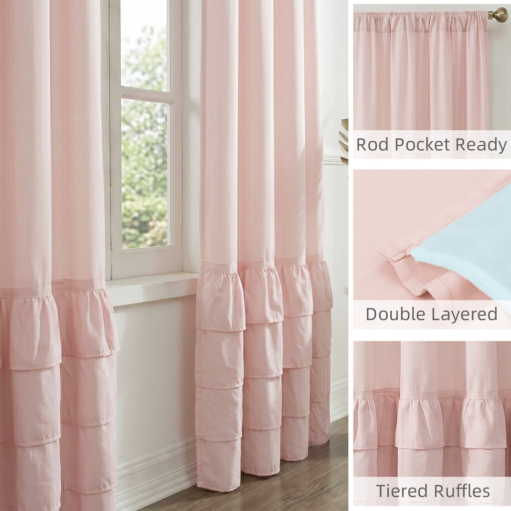 Drapes - Soft Microfiber Fabric Window Drapes 2 Panels (42" W X 84" H)