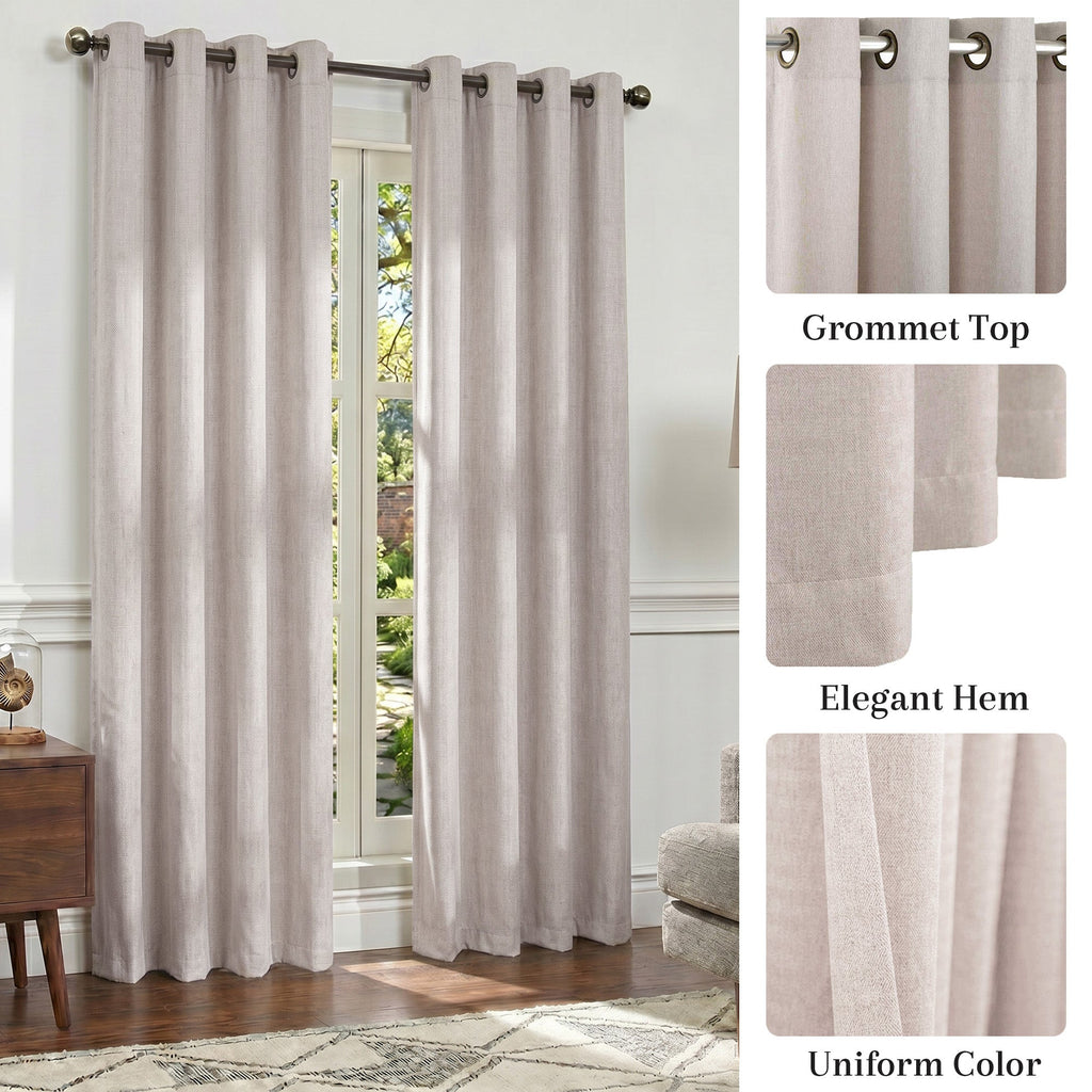 Curtains - Premium Soft Curtain with Cashmere Feel 2 Panels