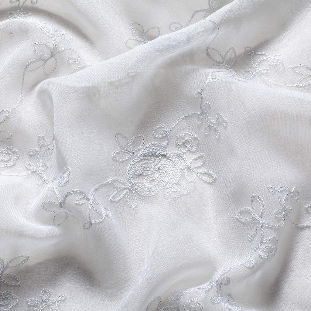 Drapes - Sheer Curtains (Floral Rose Embroidery) 2 Panels