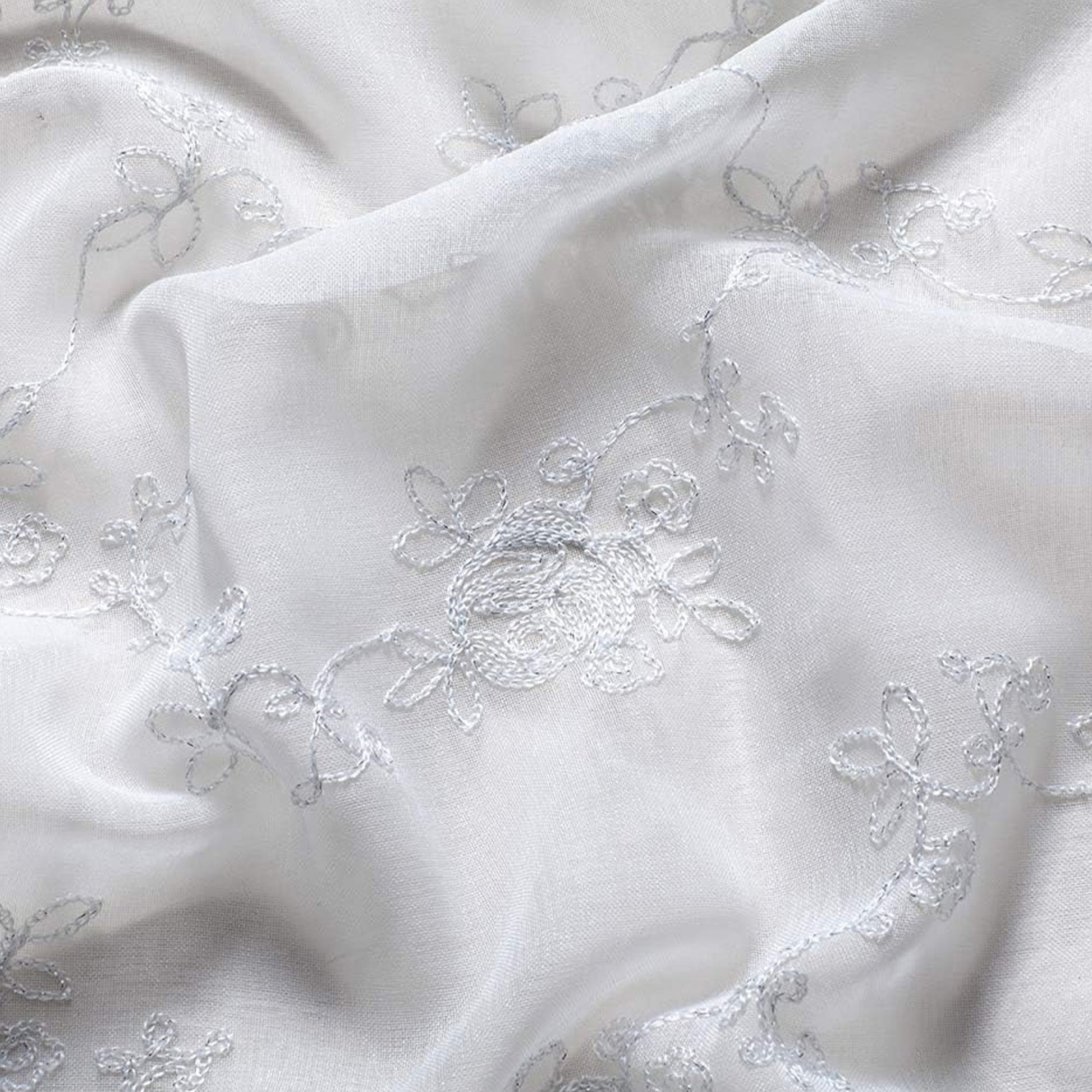 Drapes - Sheer Curtains (Floral Rose Embroidery) 2 Panels