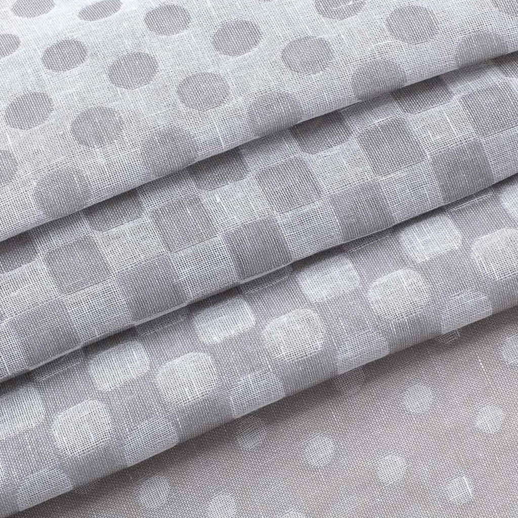 Semi-Sheer Burlap Style Curtains with Graduated Pattern (Linen) 2 Panels