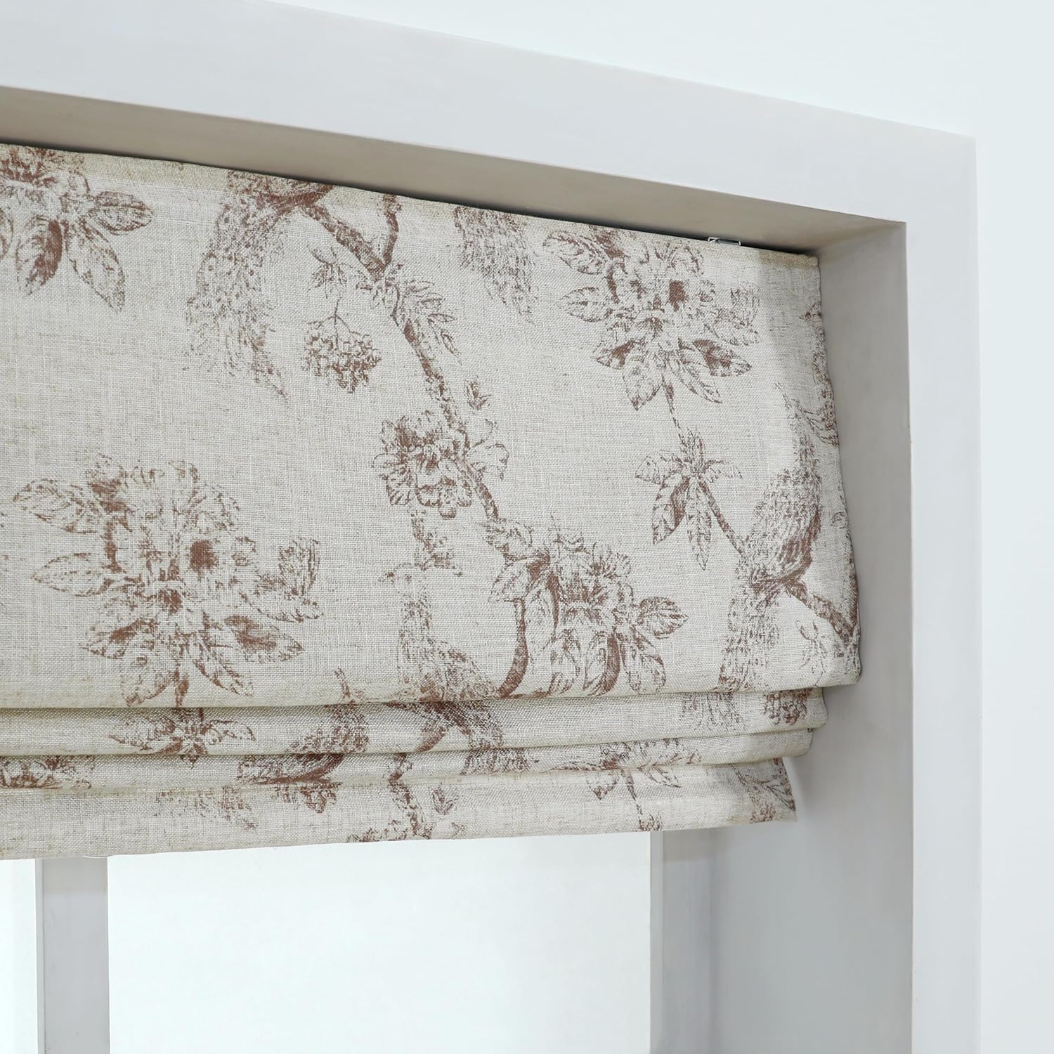 Peacock 100%Blackout Roman Shade Linen Blended