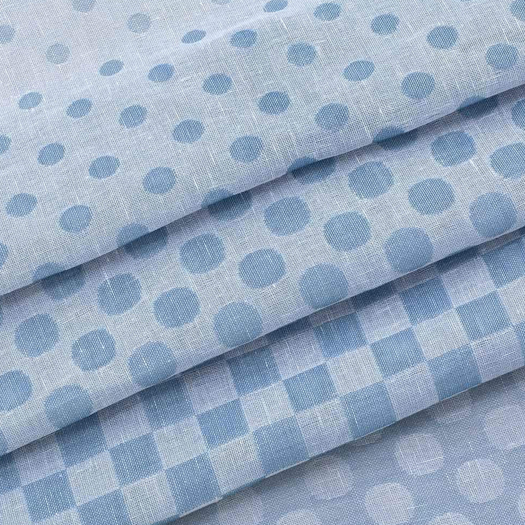 Semi-Sheer Burlap Style Curtains with Graduated Pattern (Linen) 2 Panels