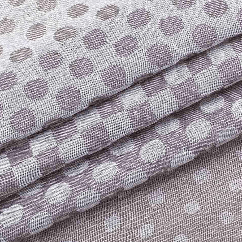 Semi-Sheer Burlap Style Curtains with Graduated Pattern (Linen) 2 Panels