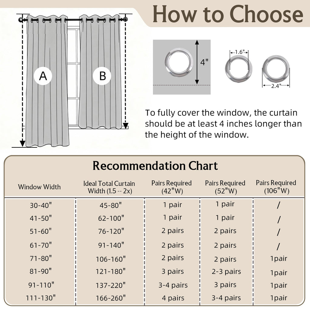 Curtains -Sheer Voile Curtains with Jacquard-Style Texture 2 Panels