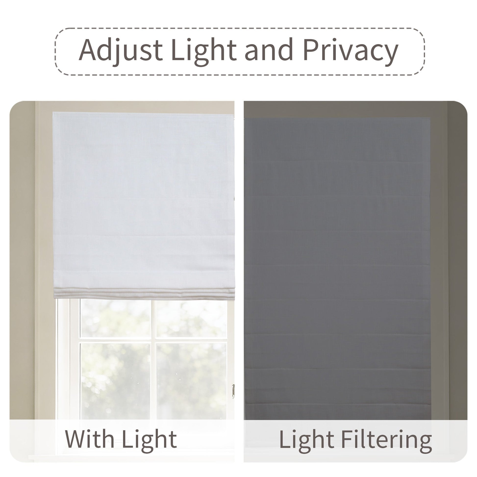 Linen Bliss Roman Shades