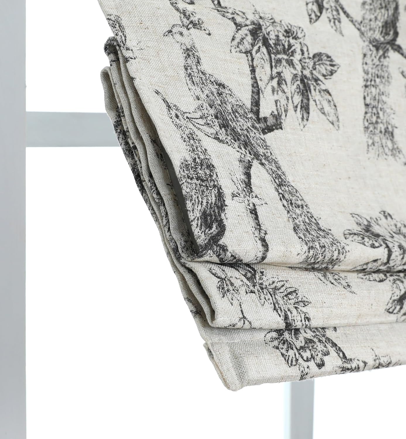 Peacock 100%Blackout Roman Shade Linen Blended