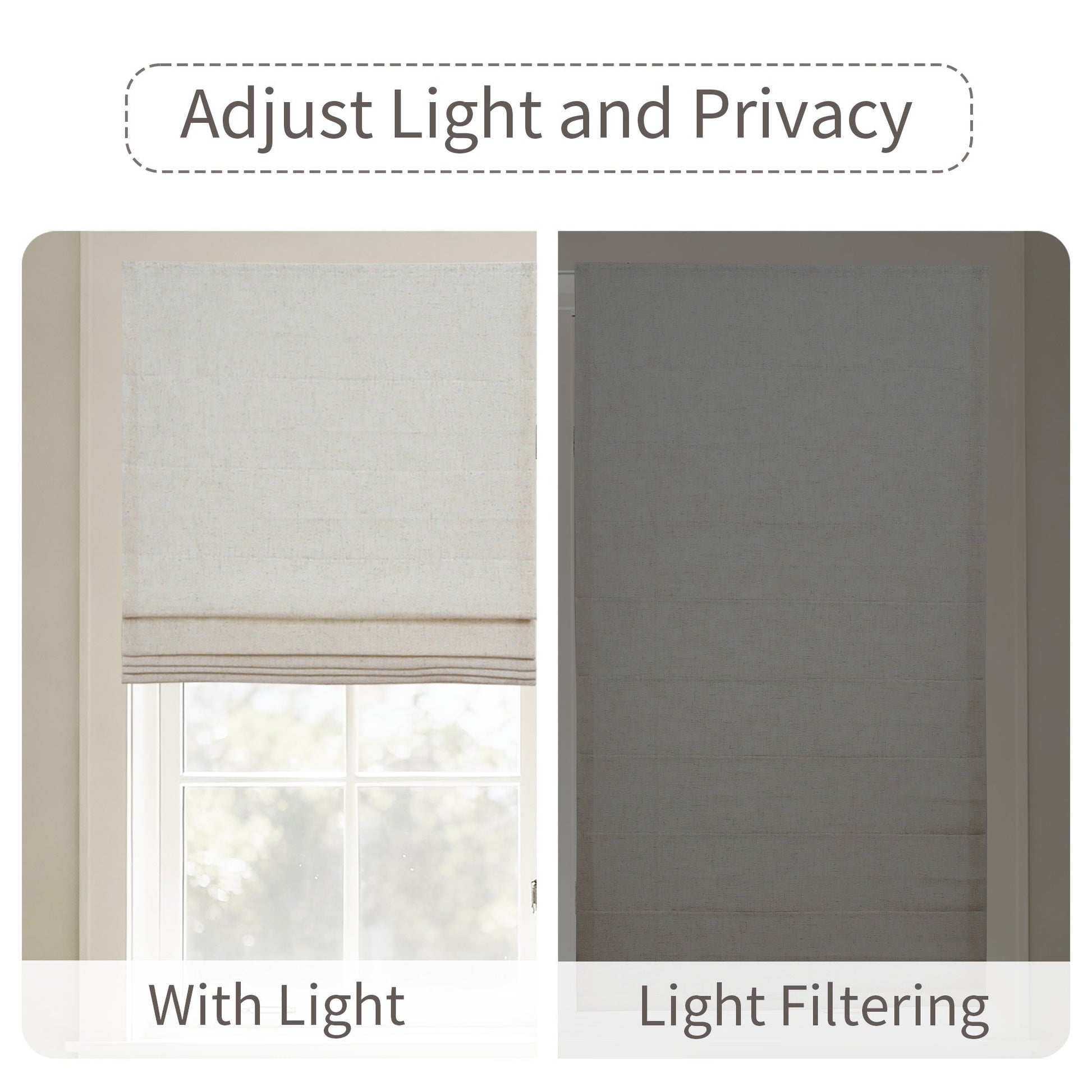 Linen Bliss Roman Shades