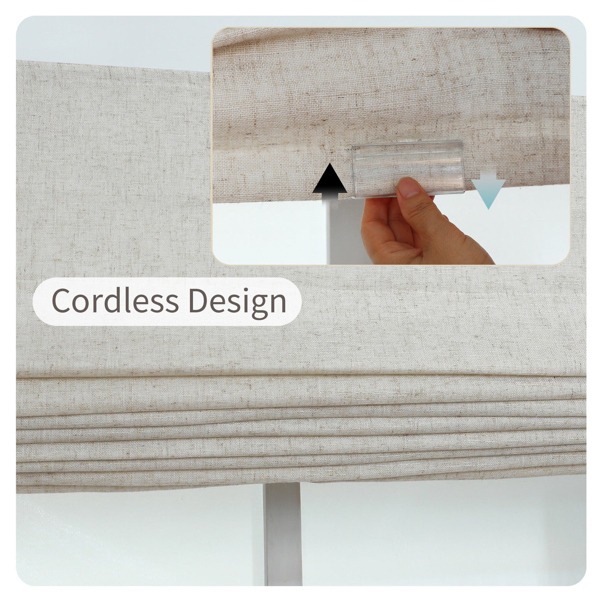 Linen Bliss Roman Shades
