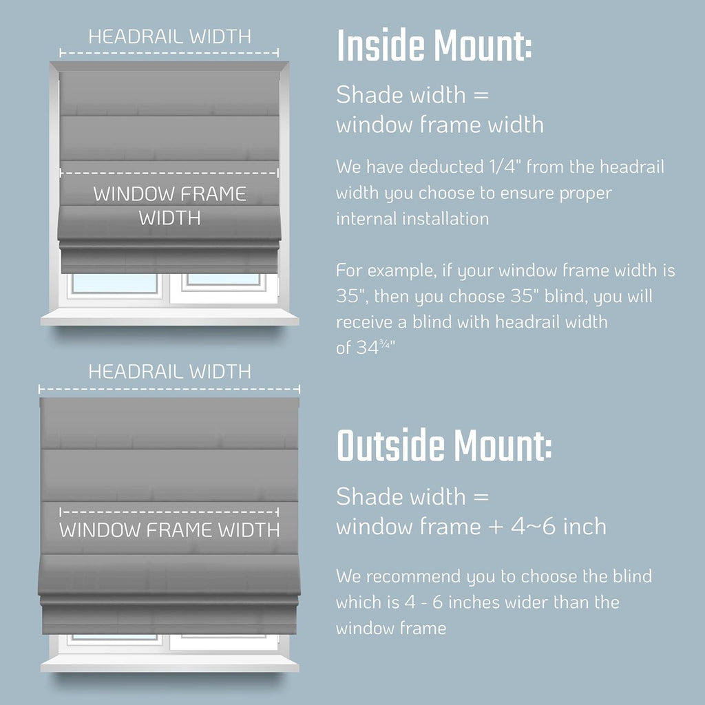 Roman Shades - Monet Dual Layered Blackout and Light Filtering with Woven Fabric