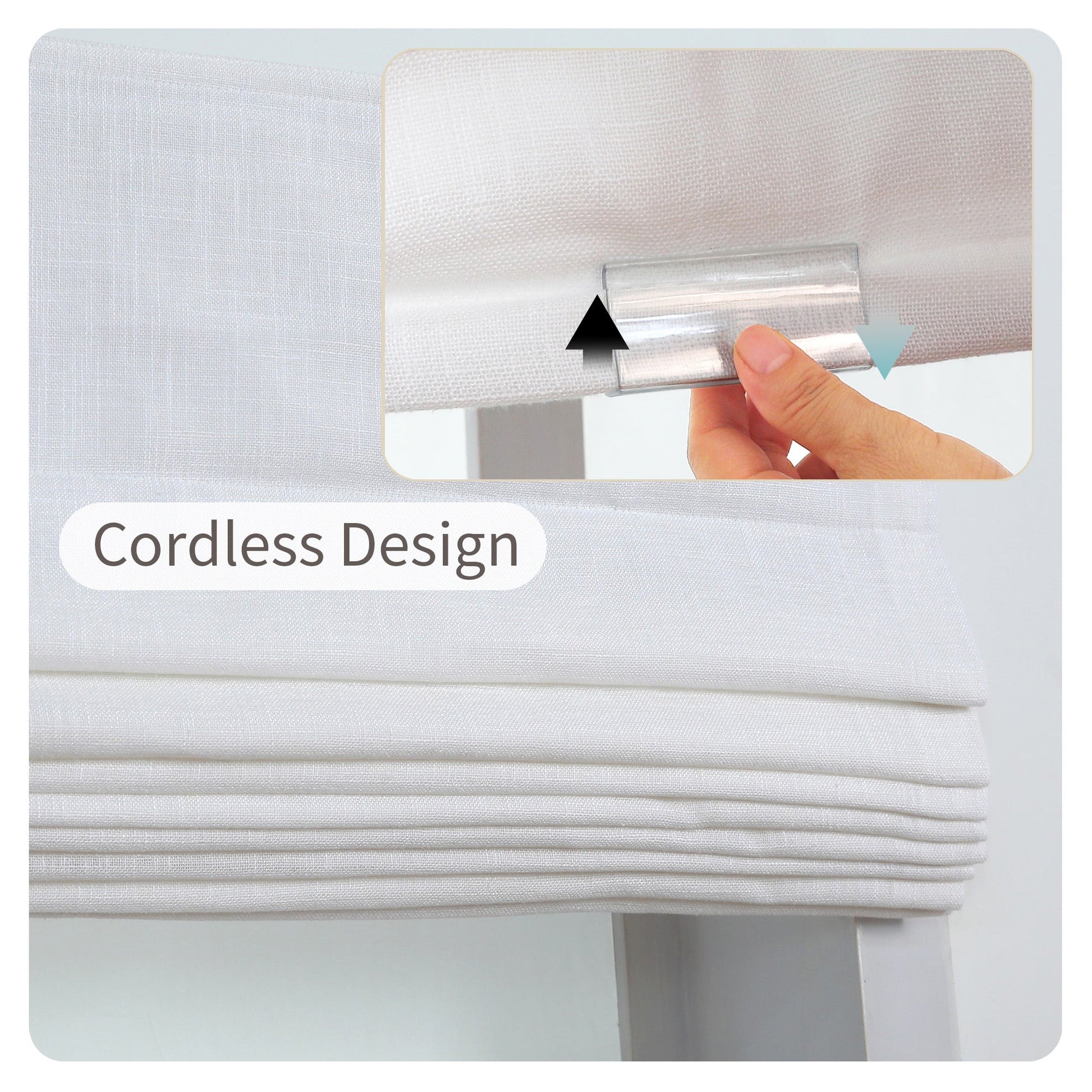 Linen Bliss Roman Shades