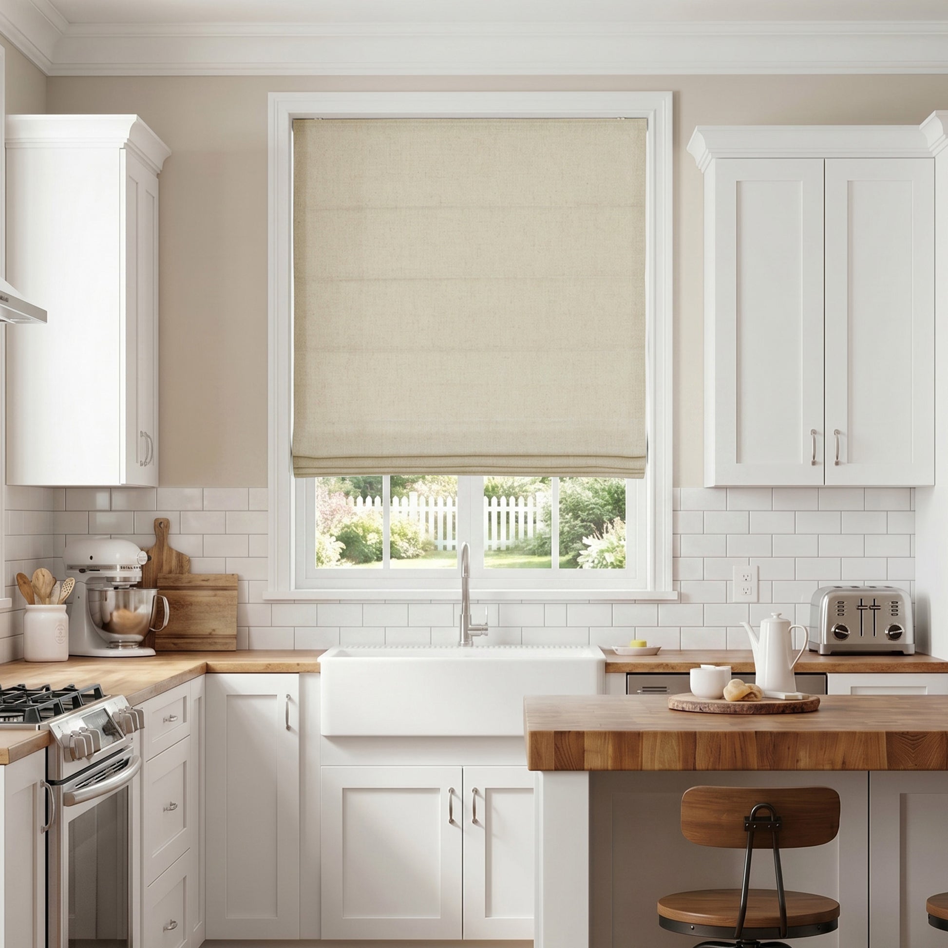 Linen Allure Roman Shade
