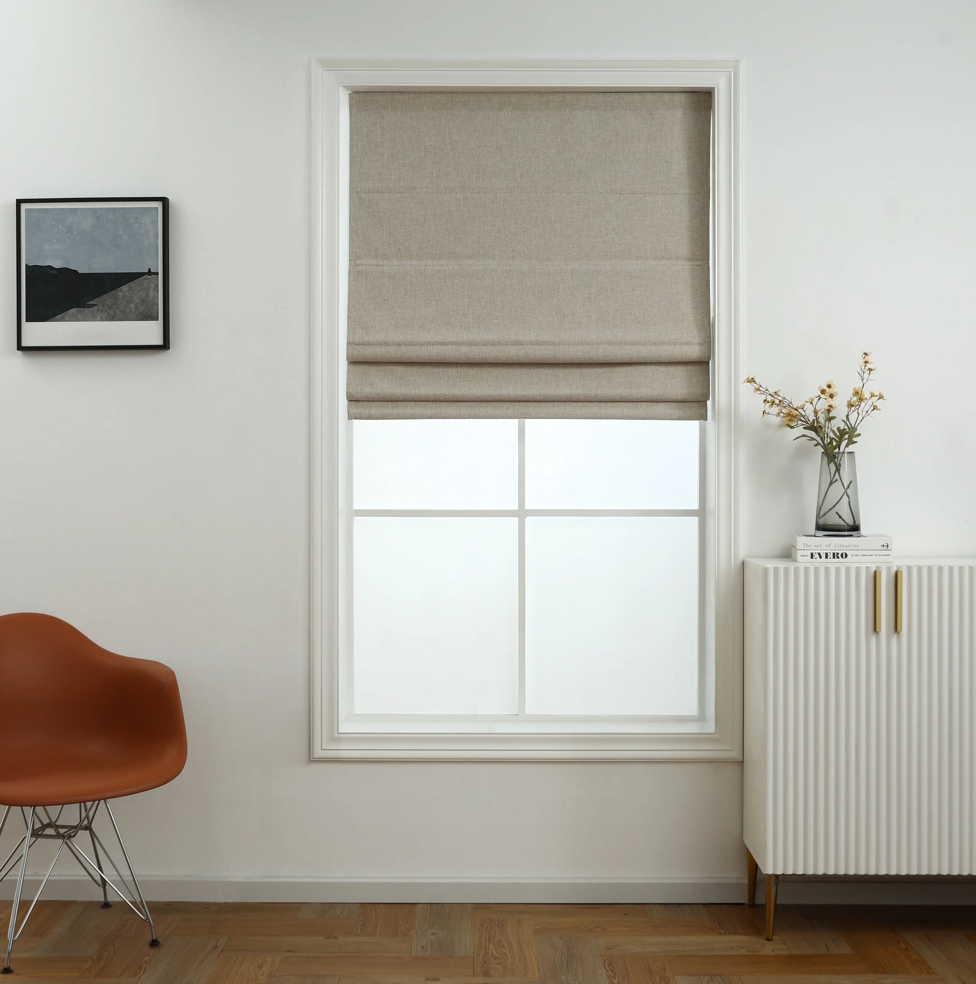 Belgian Cordless Blackout Roman Shade Shadisfy