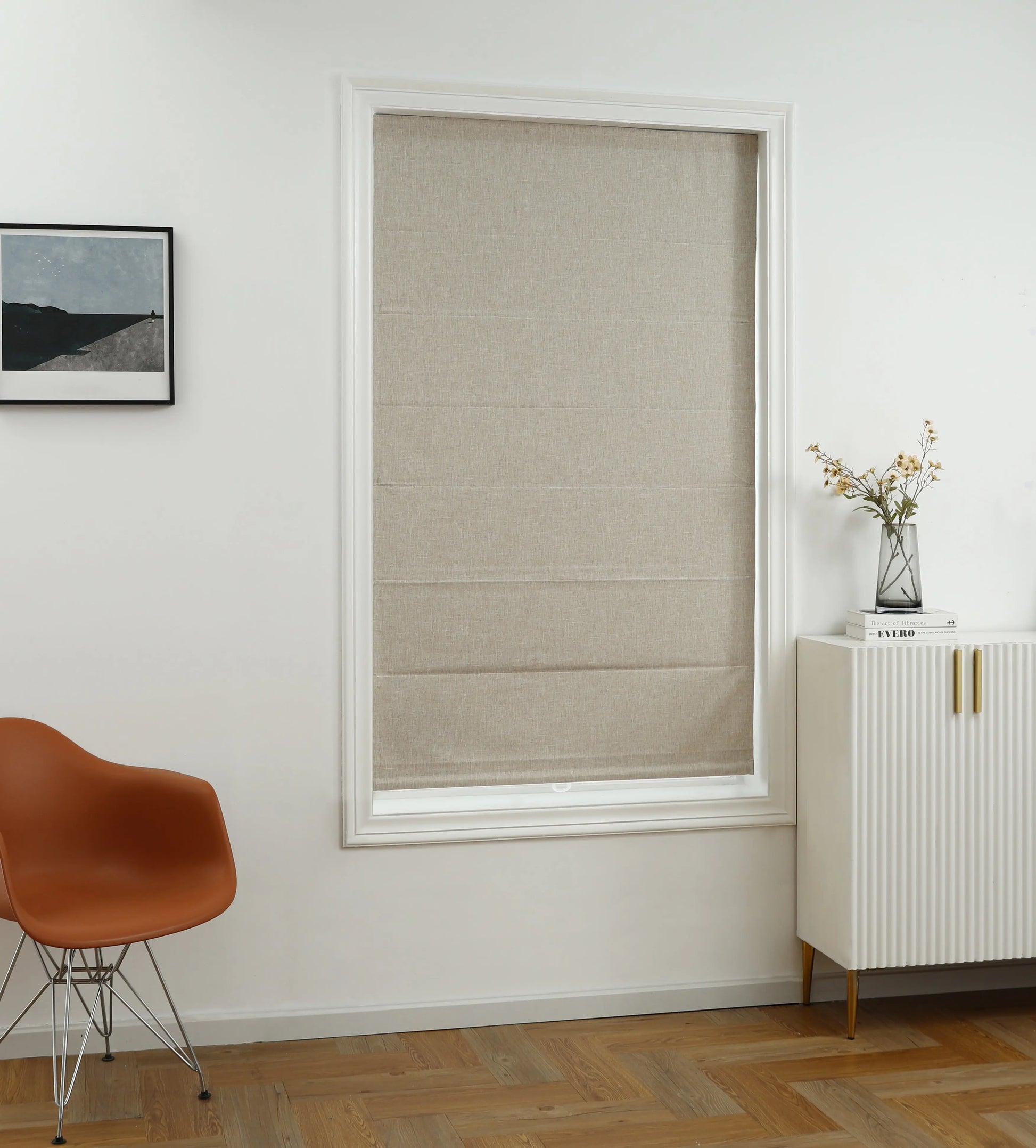 Belgian Cordless Blackout Roman Shade Shadisfy