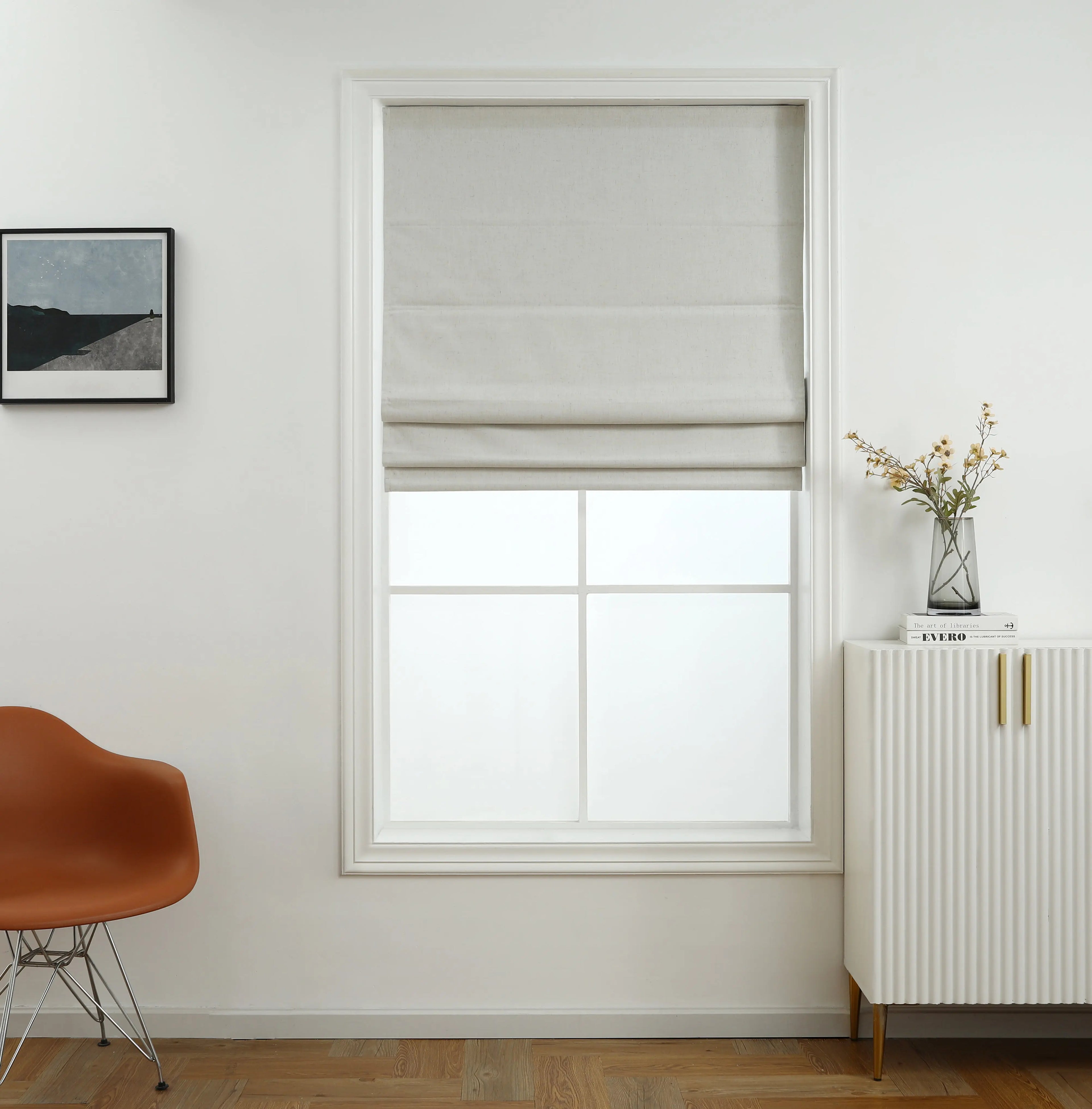 Belgian Cordless Blackout Roman Shade Shadisfy
