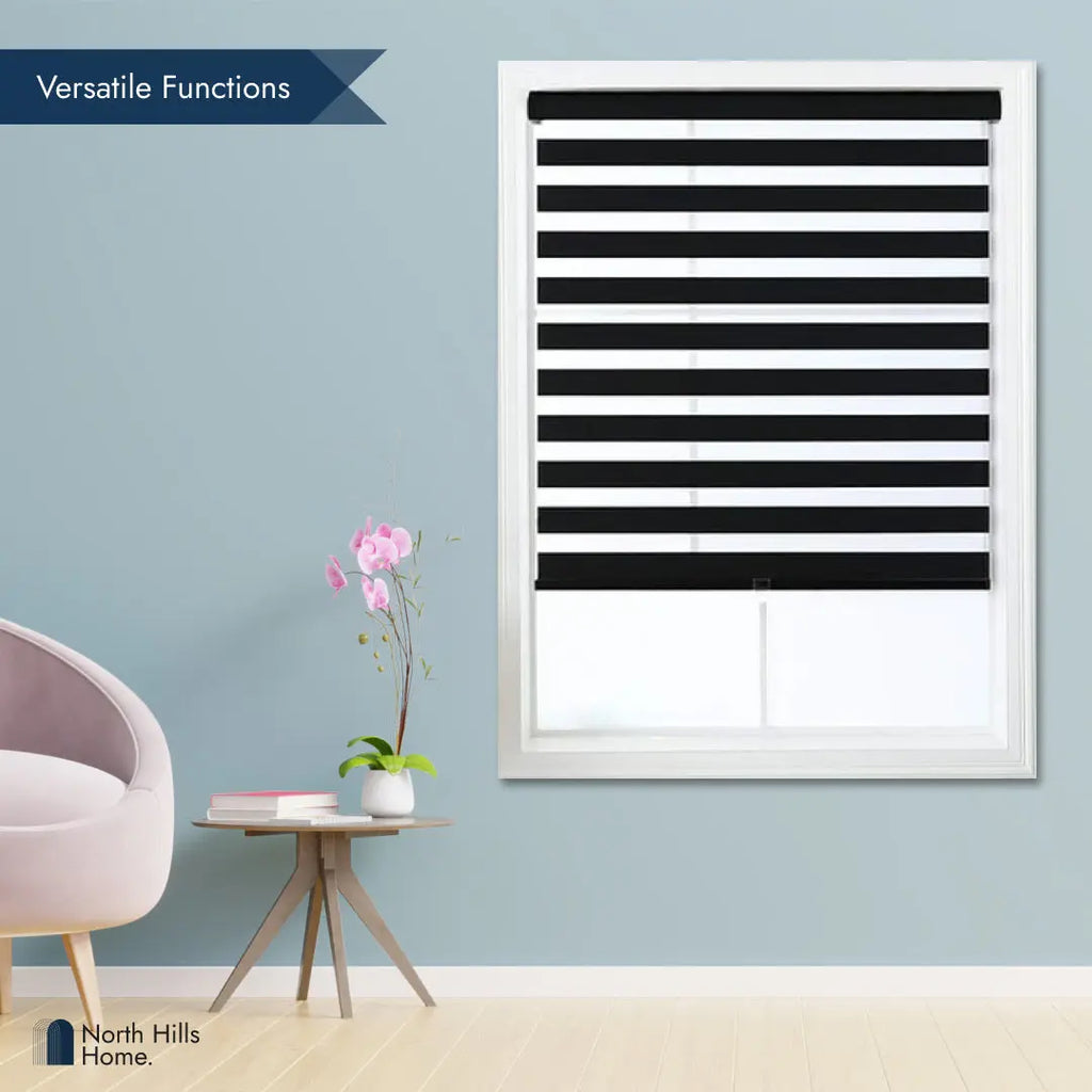 Zebra Roller Shades | Blackout Window Blinds North Hills Home