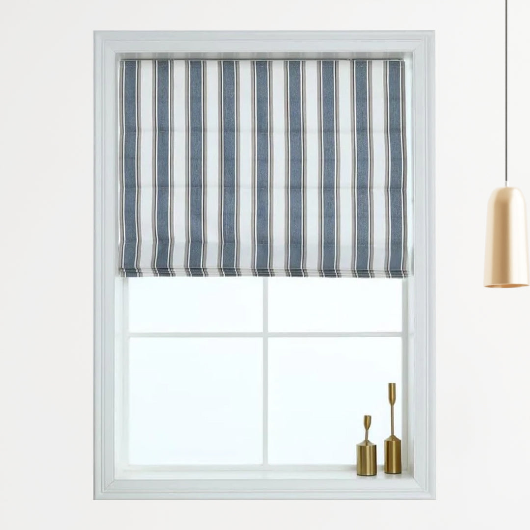 Polyester Brayton 100% Blackout Stripe Roman shade