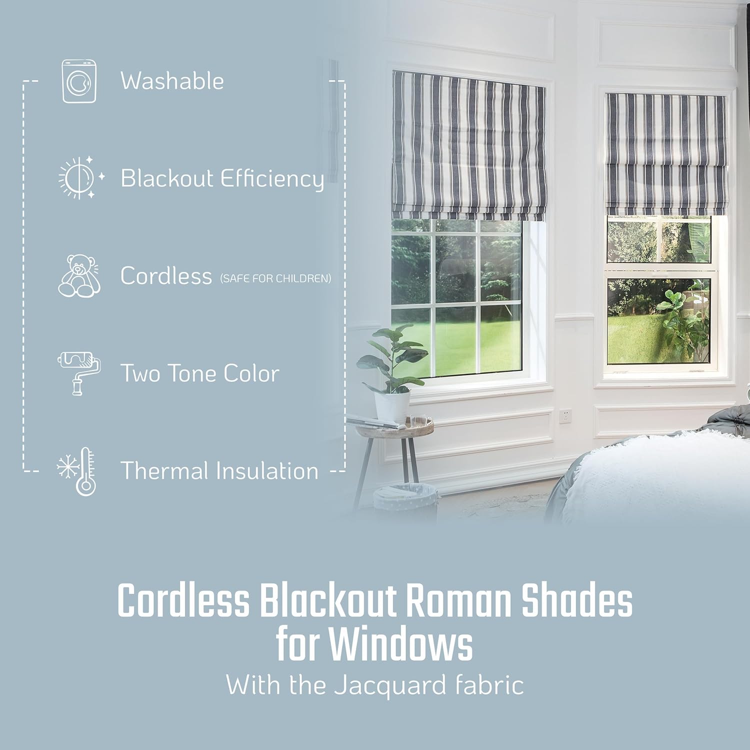 Brighton Cordless Roman Shade