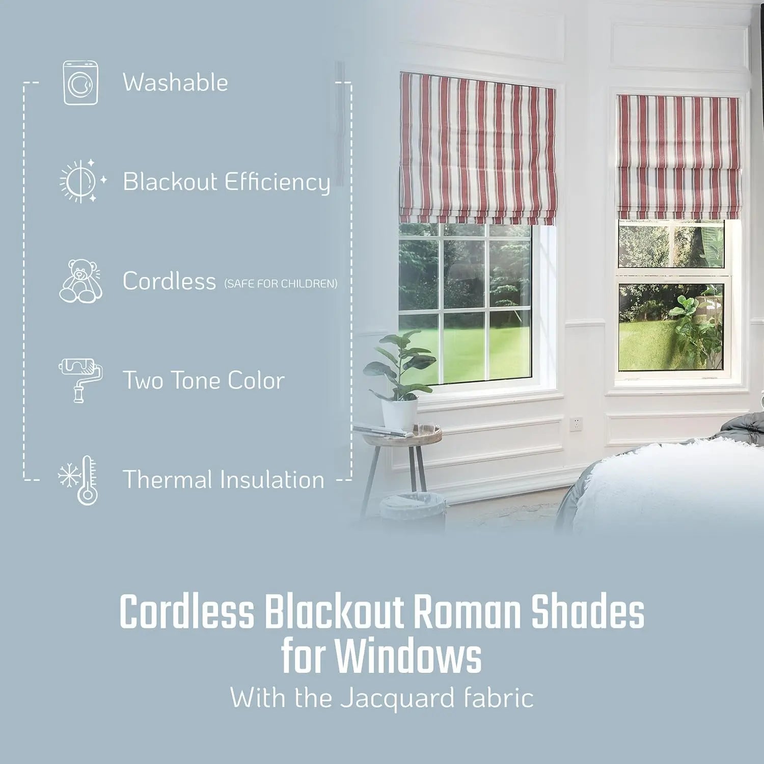 Brighton Cordless Roman Shade Shadisfy