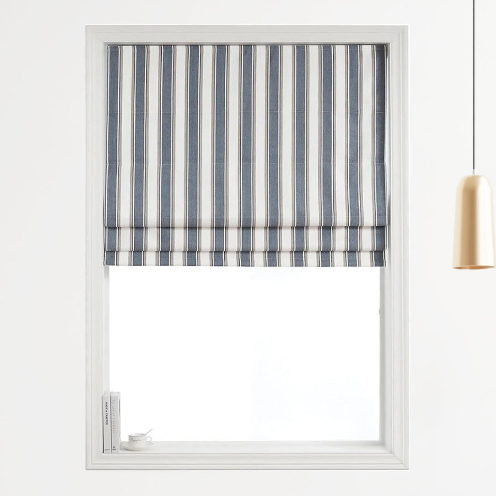Polyester Brayton 100% Blackout Stripe Roman shade