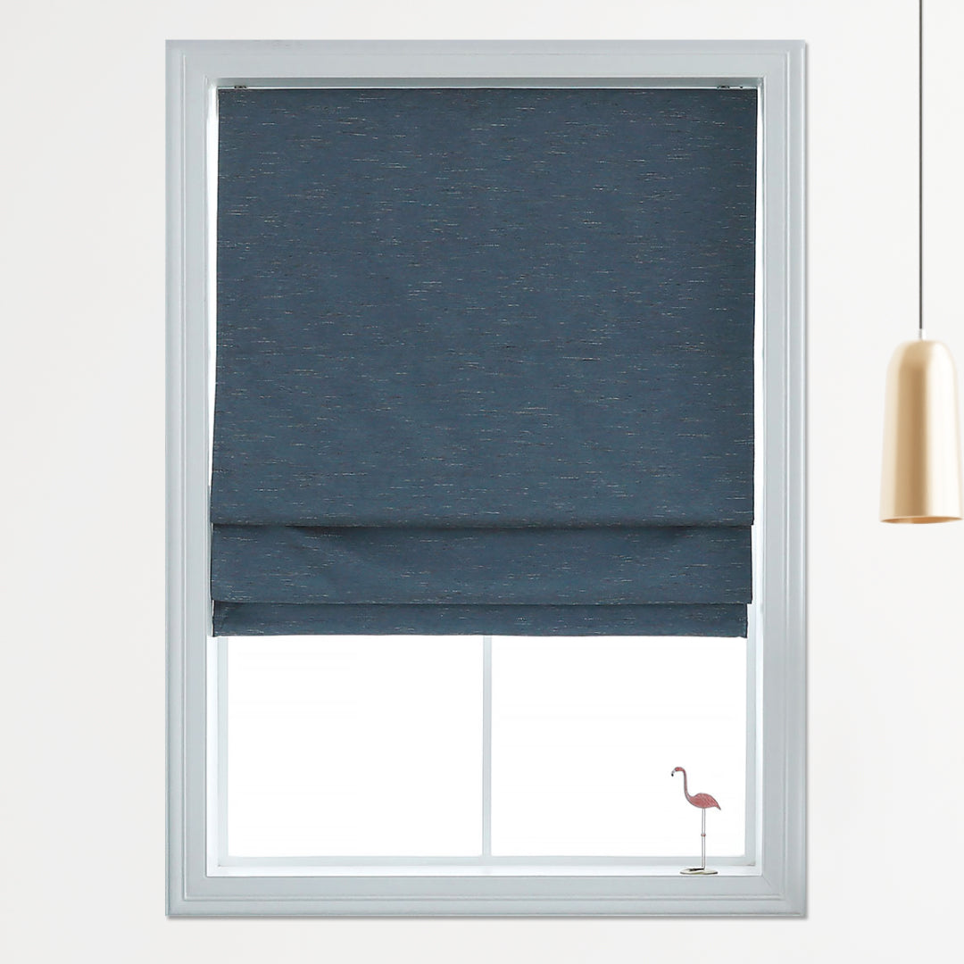 Belmar Washable Cordless Roman Shades,Double Tone Color Jacquard Textured Woven